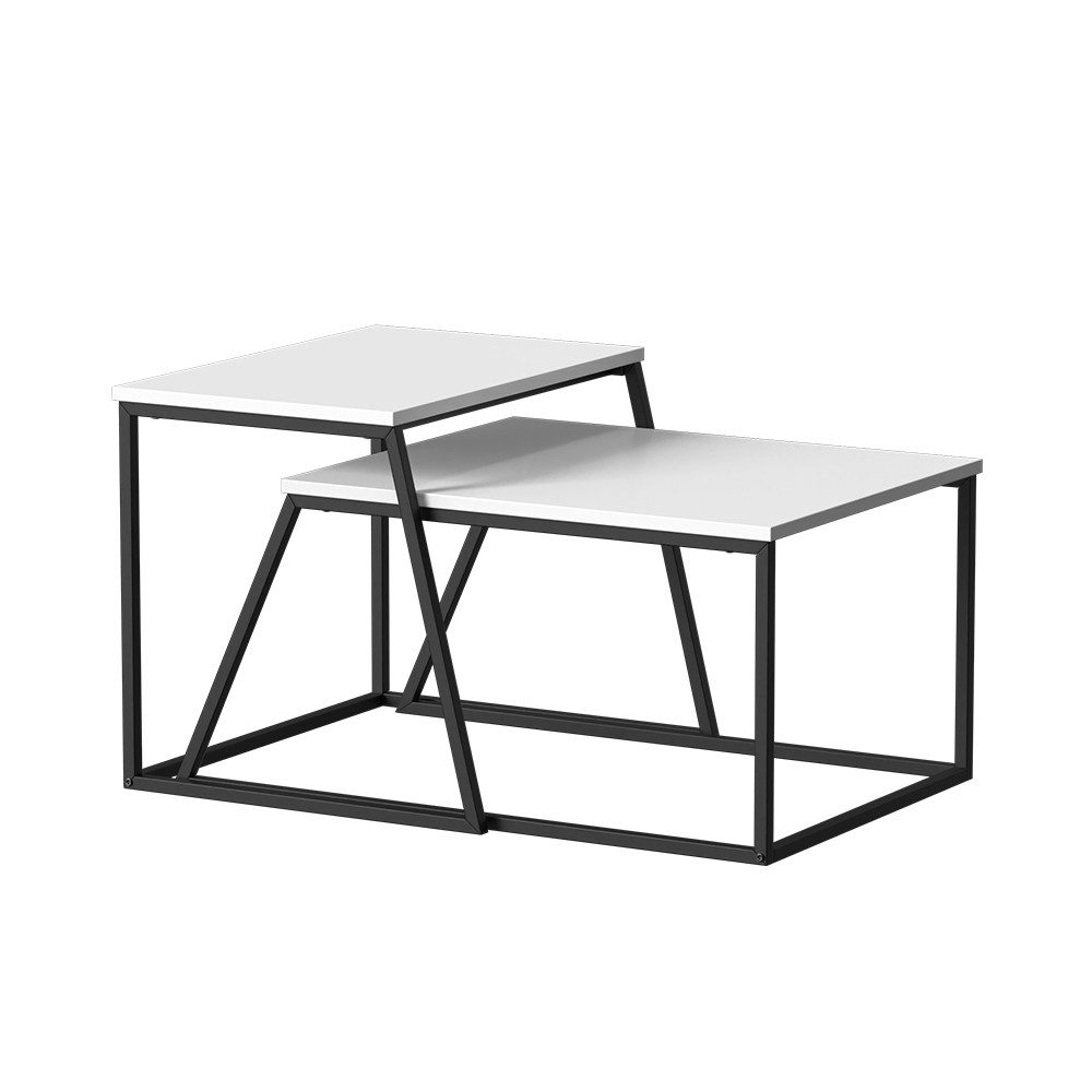 Vicco Couchtisch Myra, Weiß/Schwarz, 60 x günstig online kaufen