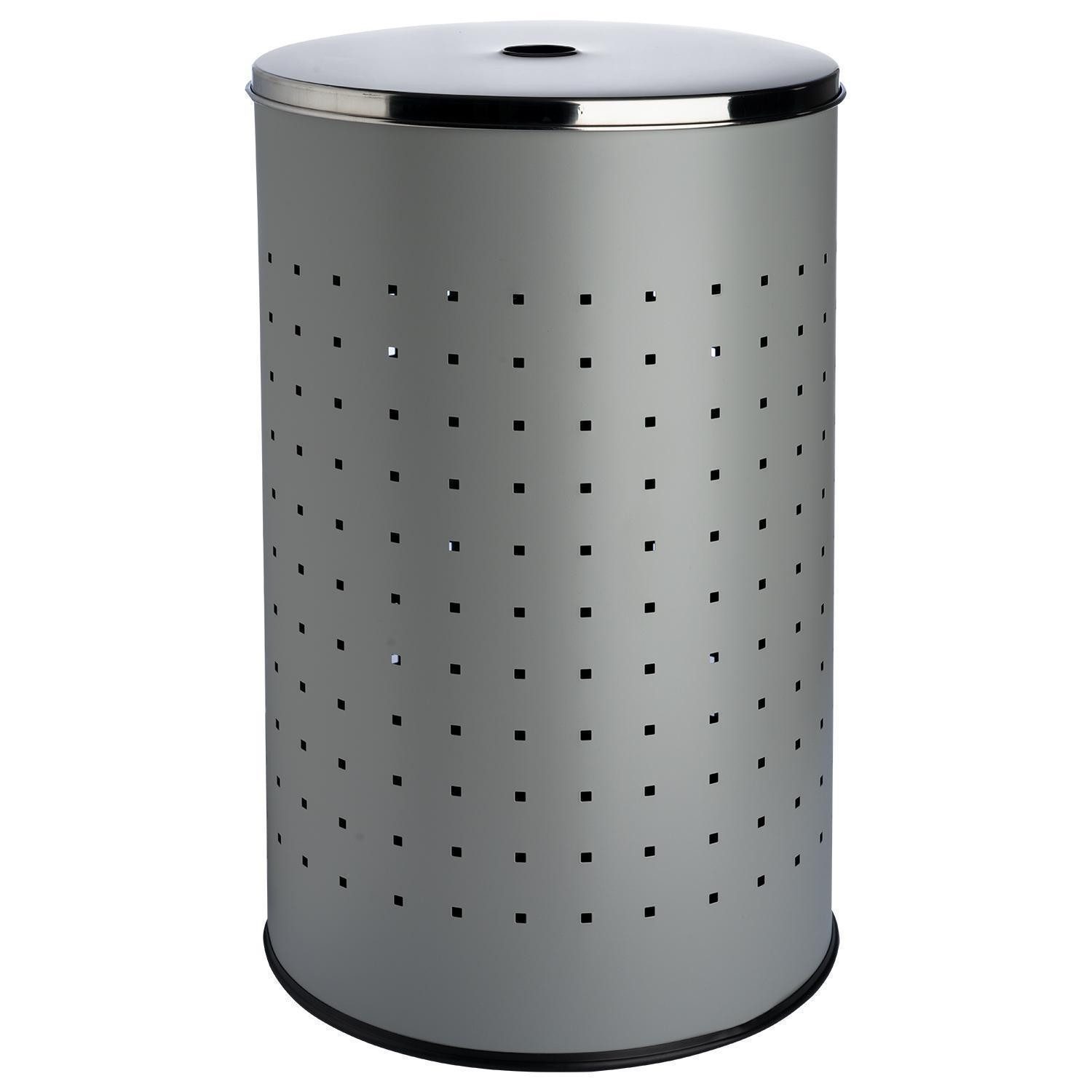 Home4You Wäschetonne Корзины для белья, 54 Liter Fassungsvermögen, Grau, Höhe 57,54 cm mit Belüftungslöchern