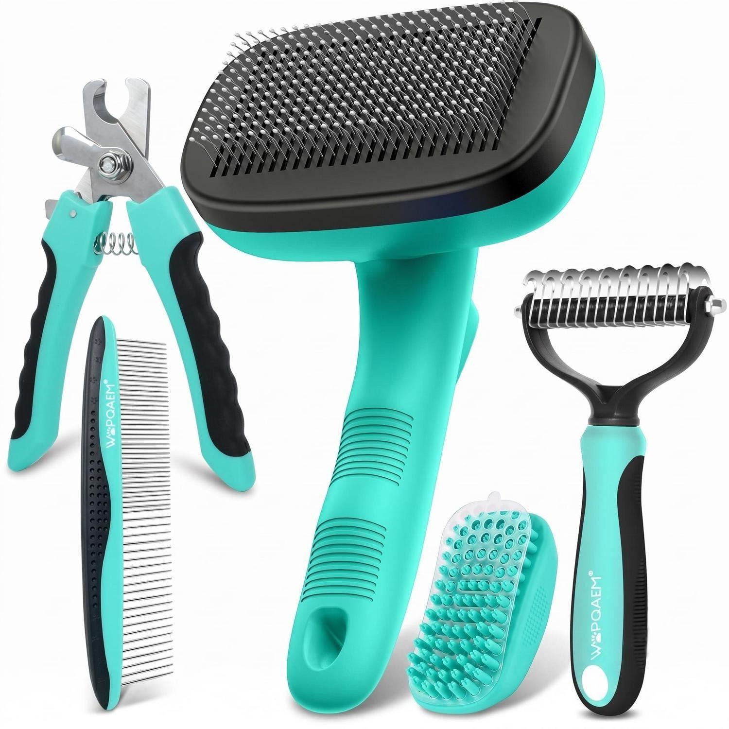 LuxusKollektion Putzzeug-Set Fellpflege Set 5in1 Grün