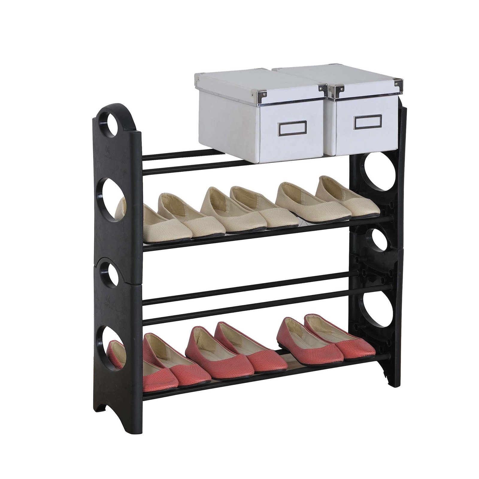 HTI-Line Schuhregal Schuhregal Lena 4, Stück 1-tlg., Schuhablage 4 Ebenen günstig online kaufen