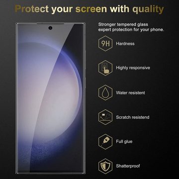 Cadorabo Schutzfolie Samsung Galaxy S23 ULTRA, (1-St), Schutzglas Panzer Folie (Tempered) Display-Schutzglas mit 3D Touch