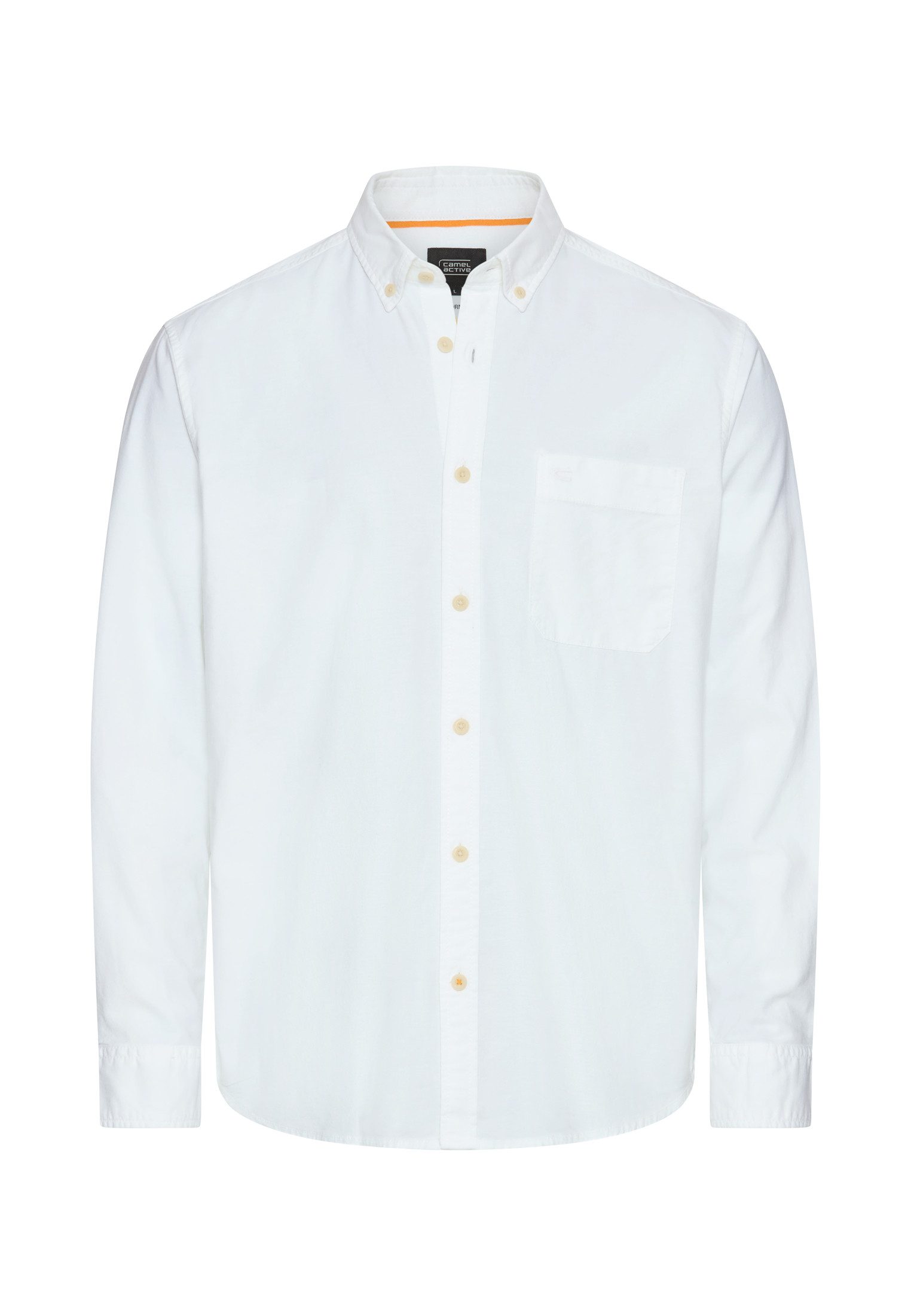 camel active Langarmhemd unifaben, mit Button-Down-Kragen