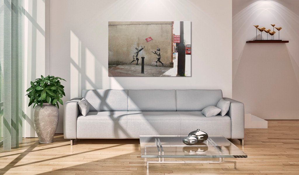 Artgeist Wandbild Fussballspielen verboten (Banksy)