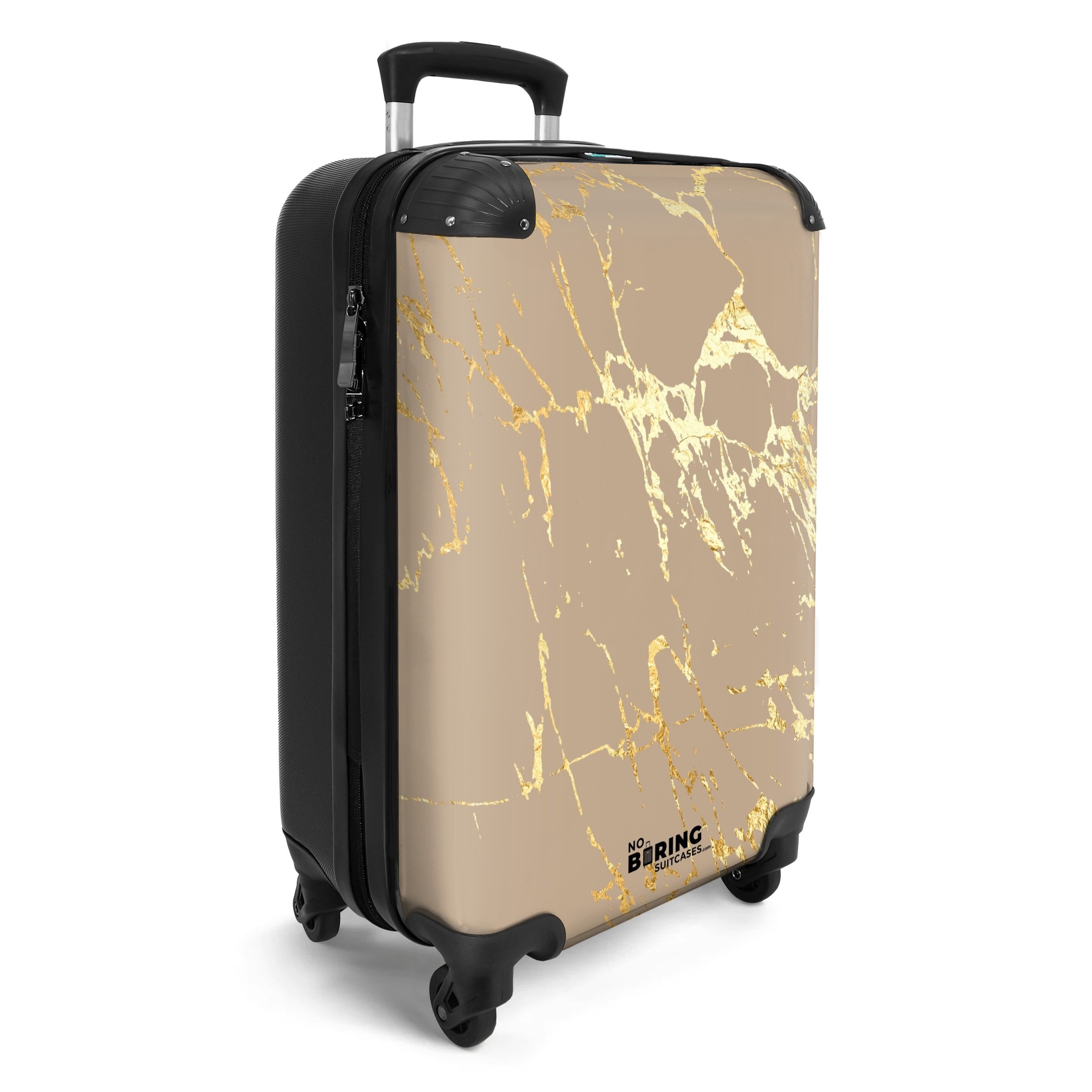 NoBoringSuitcases.com© Hartschalen-Trolley Marmor - Braun - günstig online kaufen
