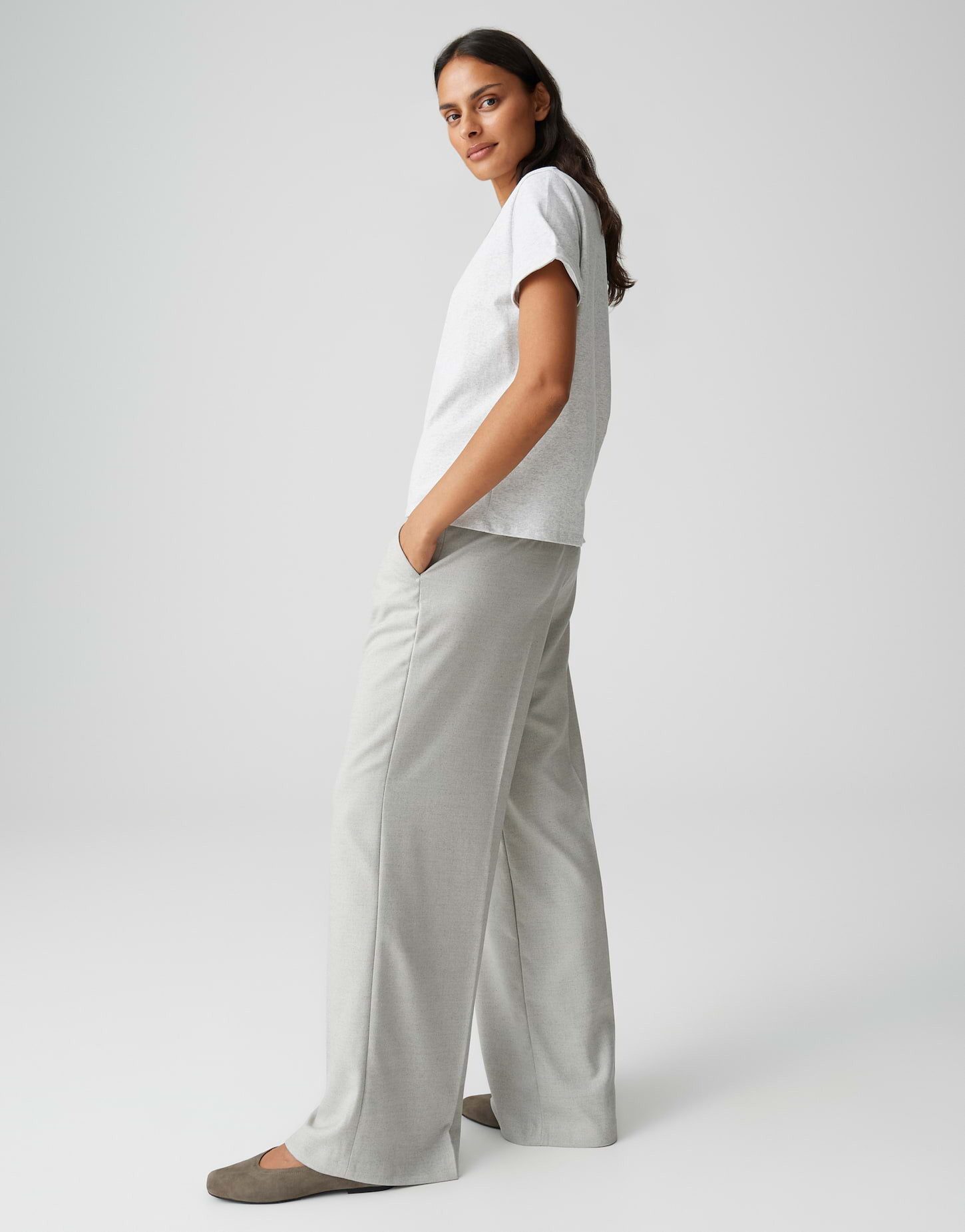 OPUS PANTS Stoffhose MOIRA SOUL Wide Leg Pants mit Komfortbund