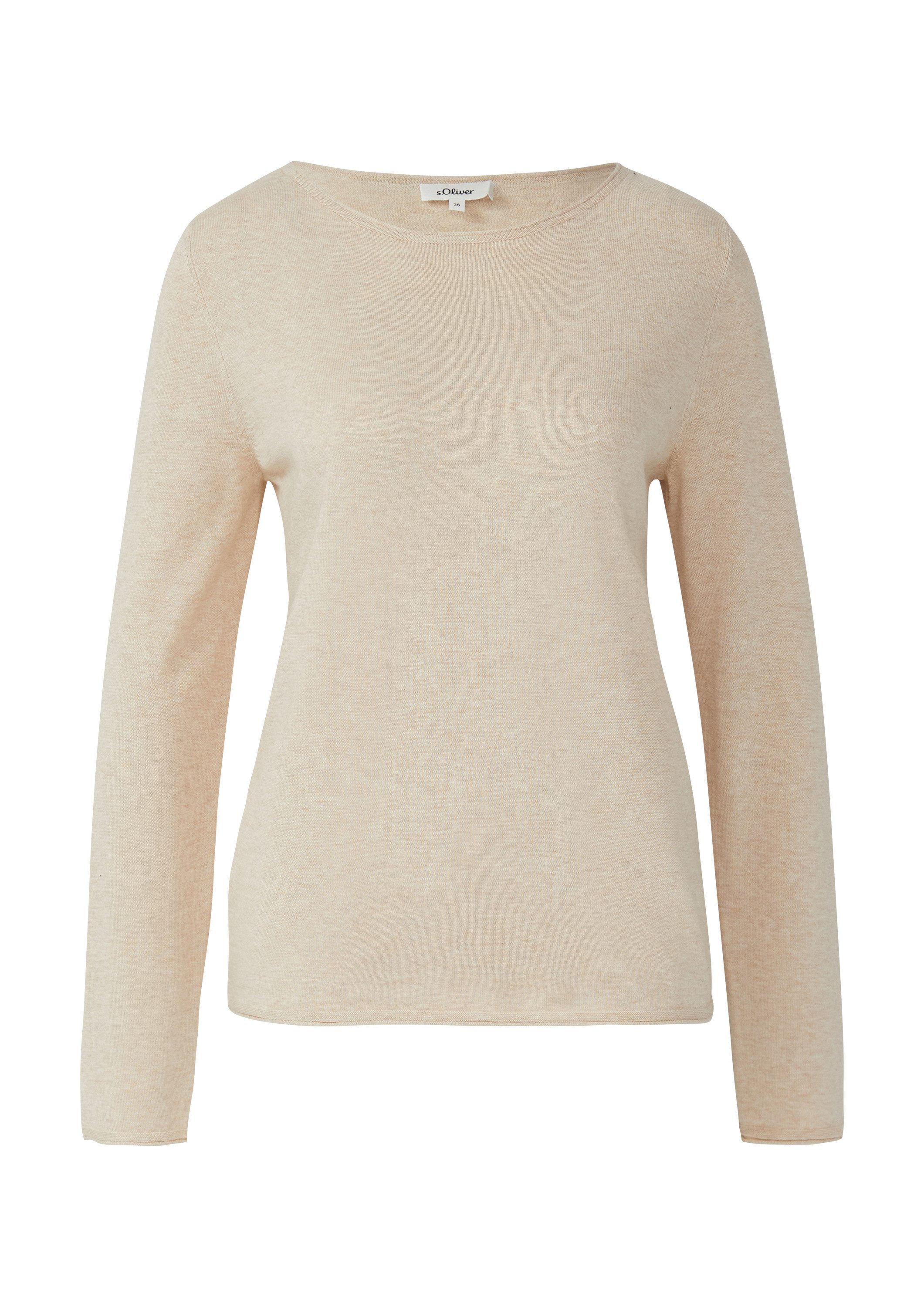 s.Oliver Longpullover Strickpullover Weicher Feinstrickpullover mit Rollkan günstig online kaufen
