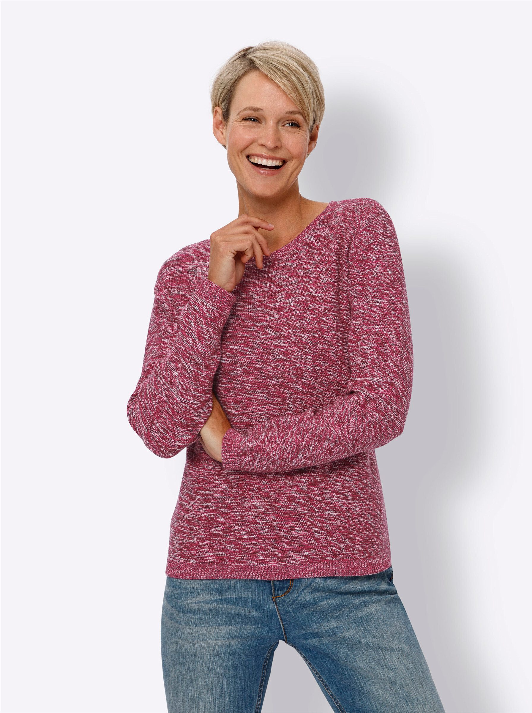 Strickpullover Rundhalspullover
