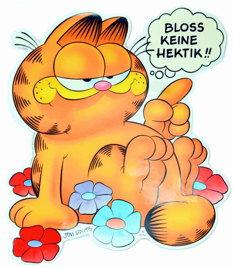 Disney Wandtattoo »Garfield BLOSS KEINE HEKTIK Aufkleber aus 1978 für z.b. Schrank WC Deckel 25 cm«, Künstler: Jim Davis