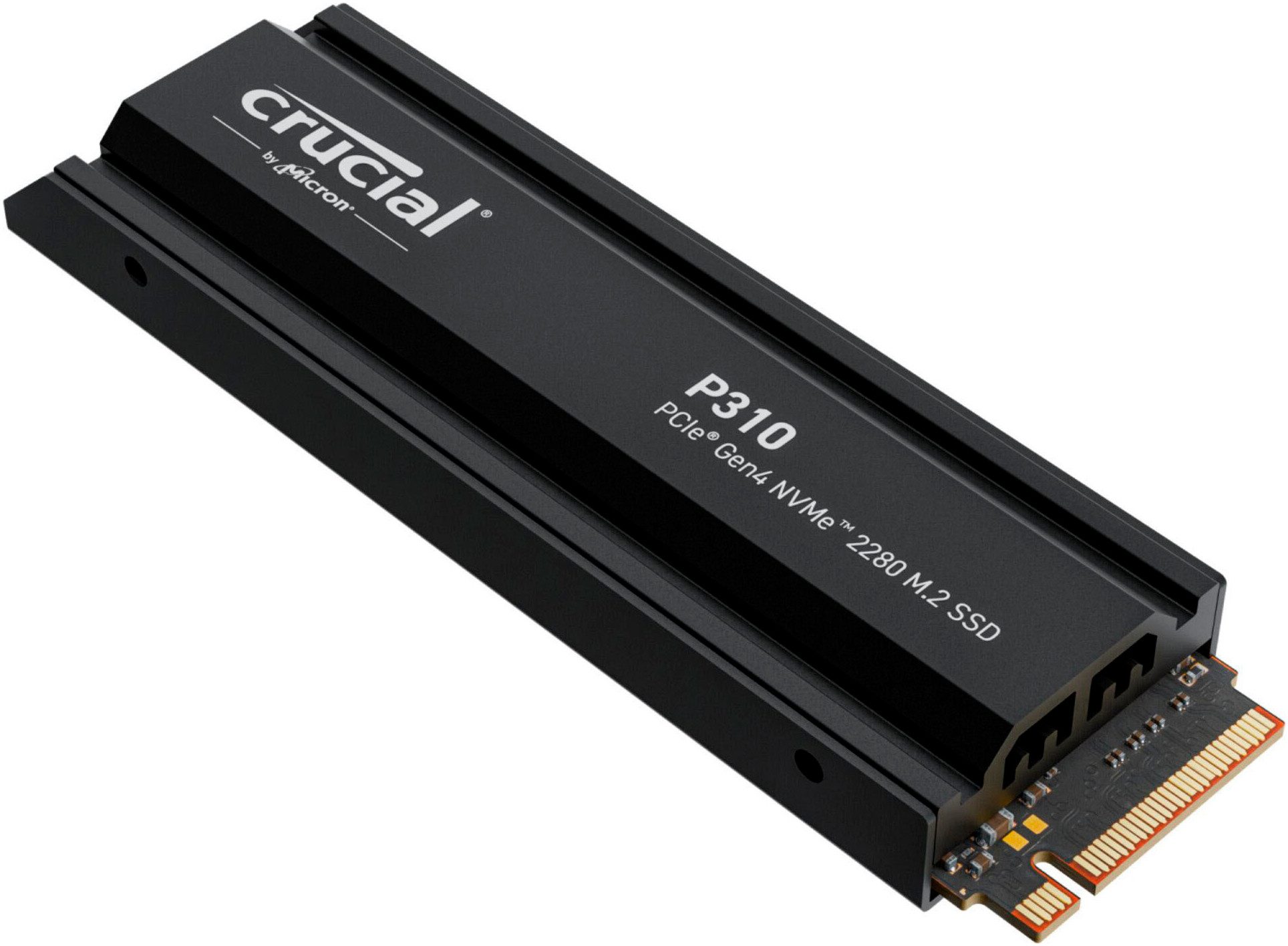 Crucial P310 Gen4 2280 2TB mit Heatsink SSD-Festplatte (2000 GB) 7100 MB/S Lesegeschwindigkeit, 6000 MB/S Schreibgeschwindigkeit