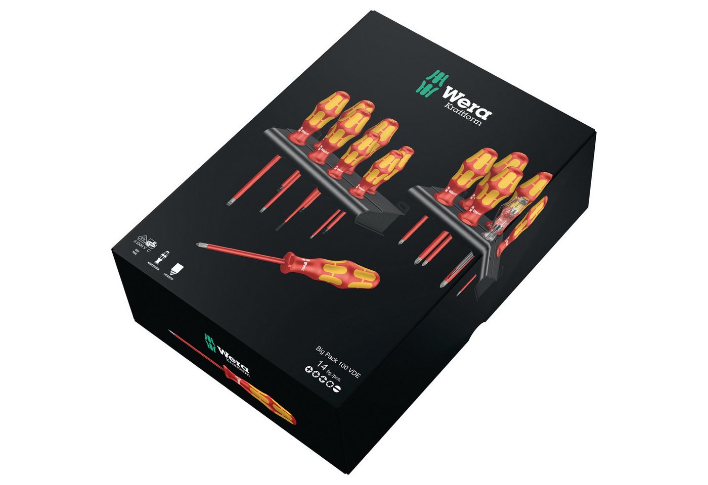 Thumbnail - Wera Multitool Schraubendrehersatz Kraftform Big Pack 05105631001 VDE 16-teilig
