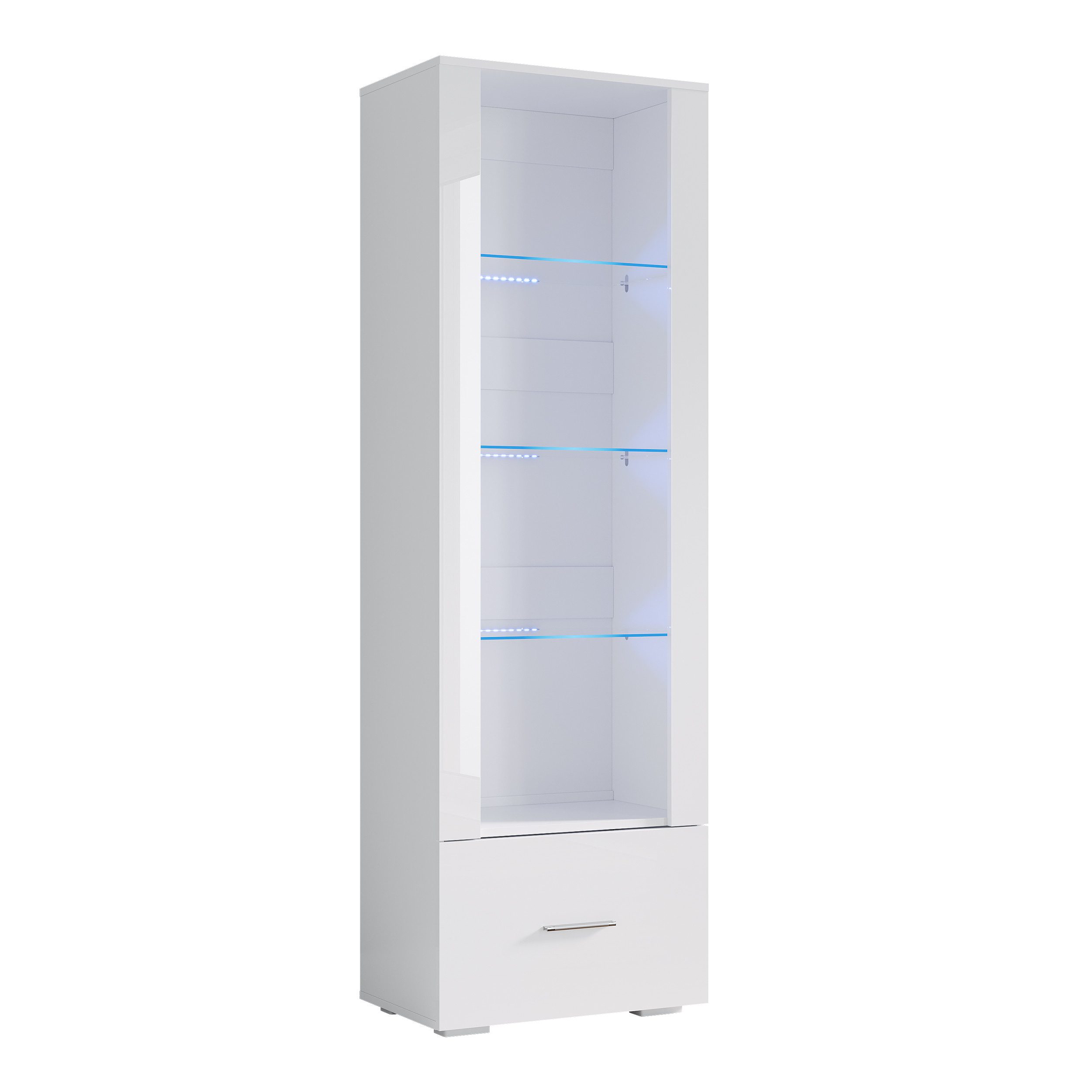 SONNI Glasvitrine Glasvitrinen mit led beleuchtung,55x35x172cm,weiB günstig online kaufen
