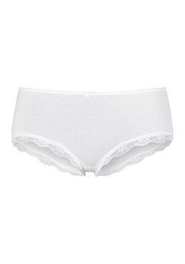 LASCANA Panty (Packung, 3-St) aus elastischer Baumwolle mit zarter Spitze