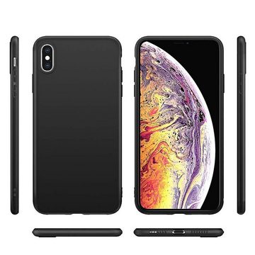 CoolGadget Handyhülle Black Series Handy Hülle für Apple iPhone X, iPhone XS 5,8 Zoll, Edle Silikon Schlicht Robust Schutzhülle für iPhone X / XS Hülle