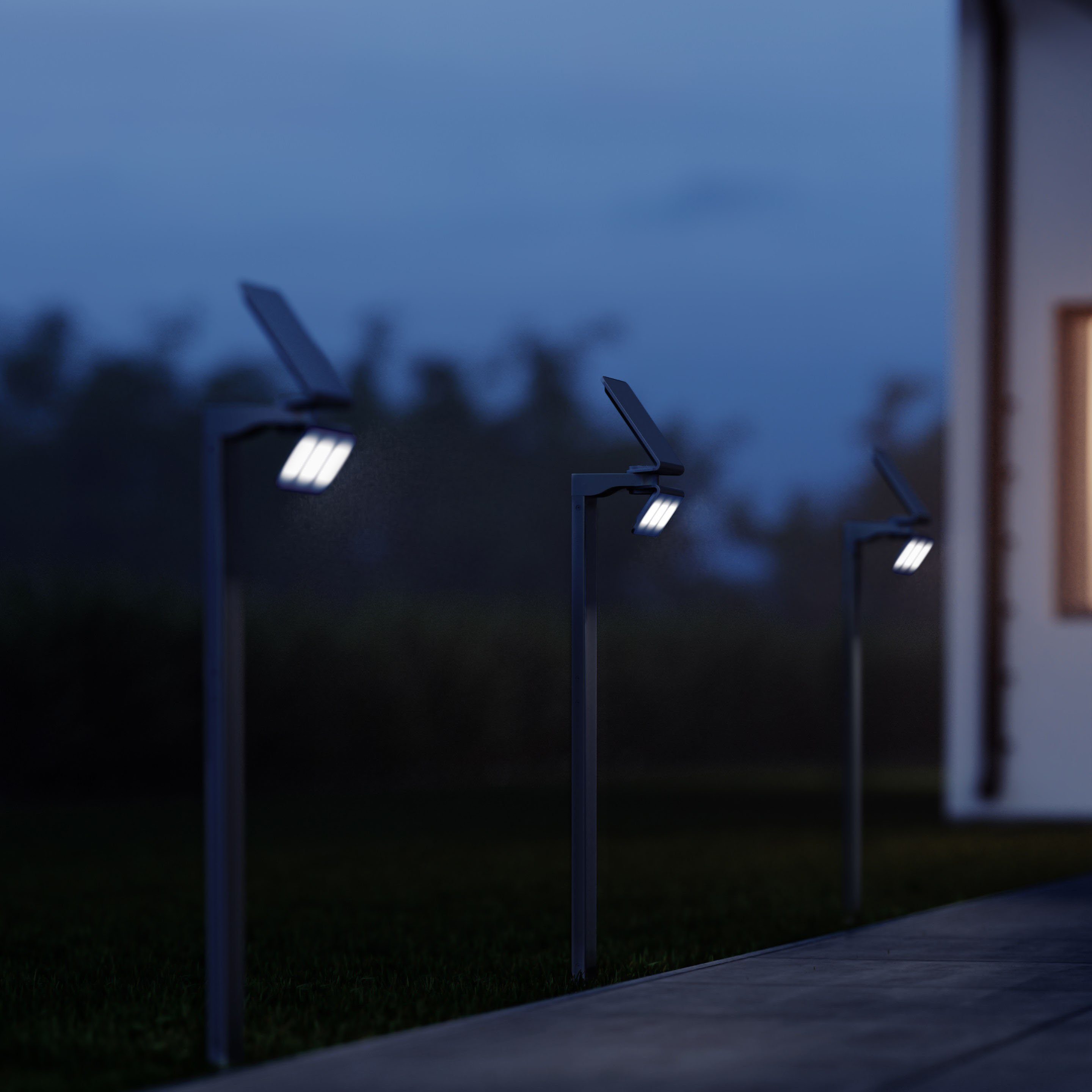steinel LED Außen-Stehlampe »XSolar GL-S«, 140° Bewegungsmelder, Netzunabhängig, LiFe-Akku, Höhenverstellbar, Wegeleuchte mit Solarpanel-kaufen