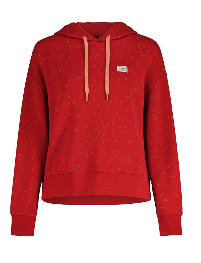 Maloja Kapuzenpullover Organic Sweat Hoody (Bio-Baumwolle) rot Damen