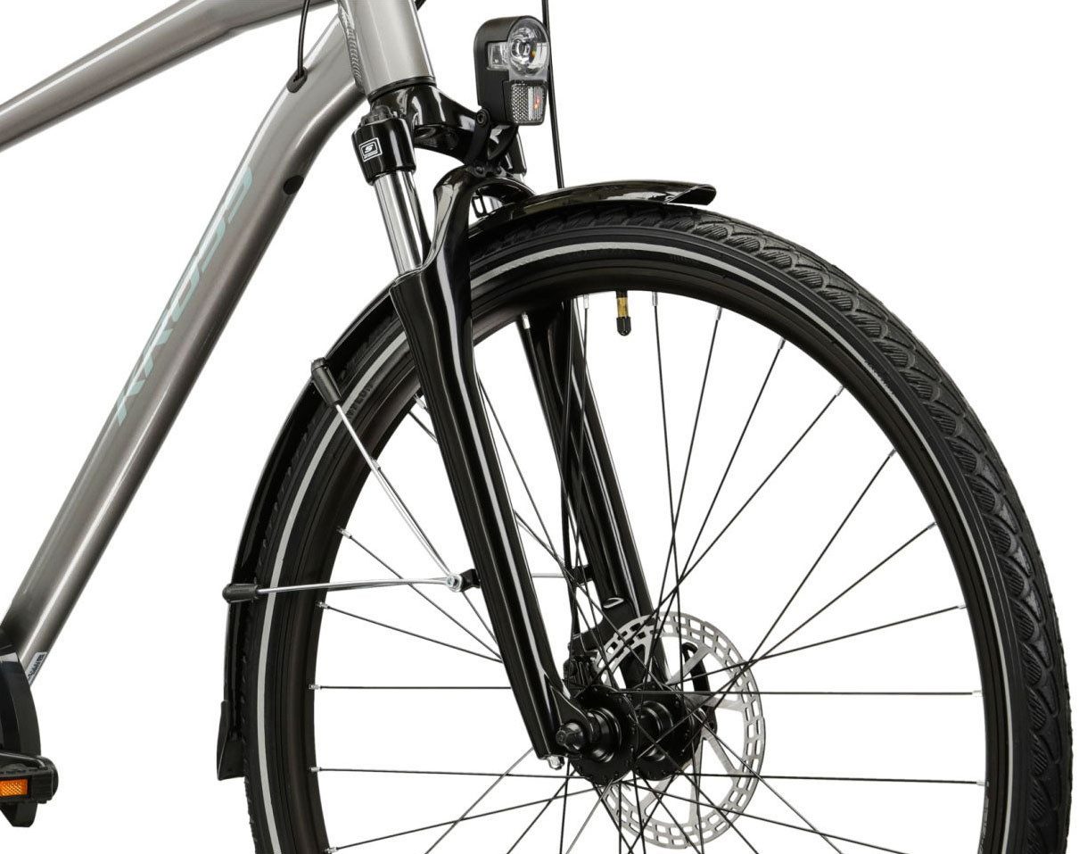 Kross Trekkingrad Herren-Trekkingrad 28" Trans 3.0 Silberfarben 24 Gänge, 24 Gang Shimano ACERA M3020 Schaltwerk, Kettenschaltung