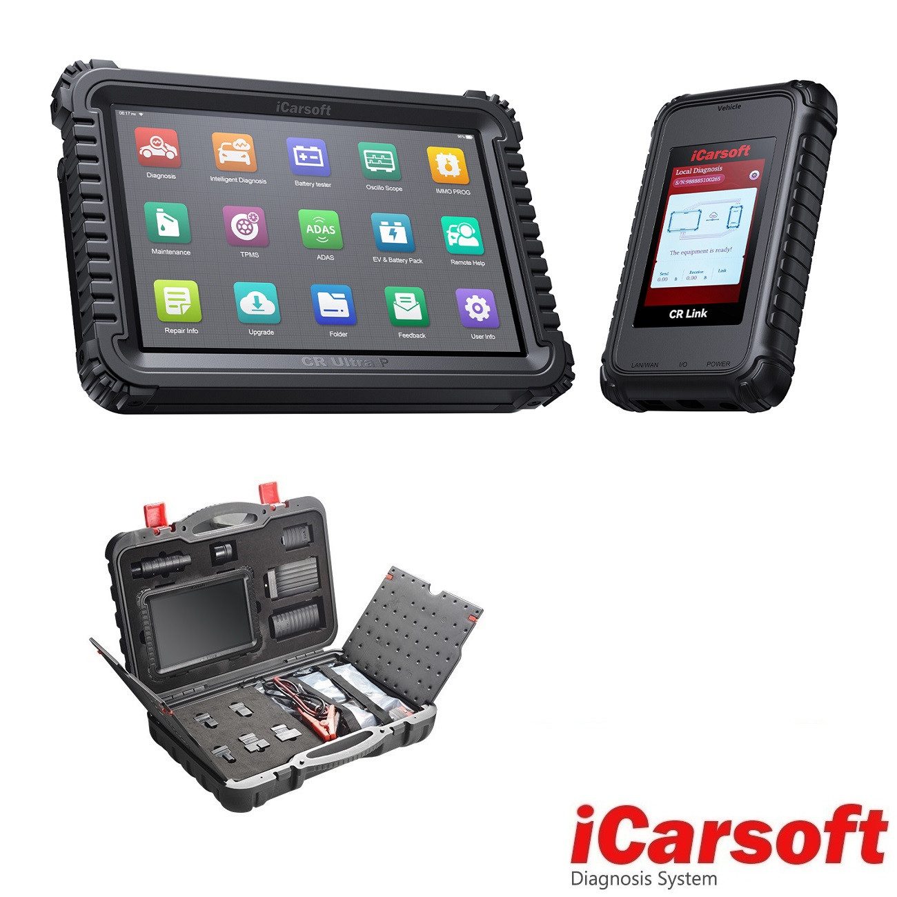 iCarsoft OBD2-Diagnosegerät CR ULTRA P OBD Profi Scanner + Kostenlose Online Updates DEUTSCH, Android 10.0