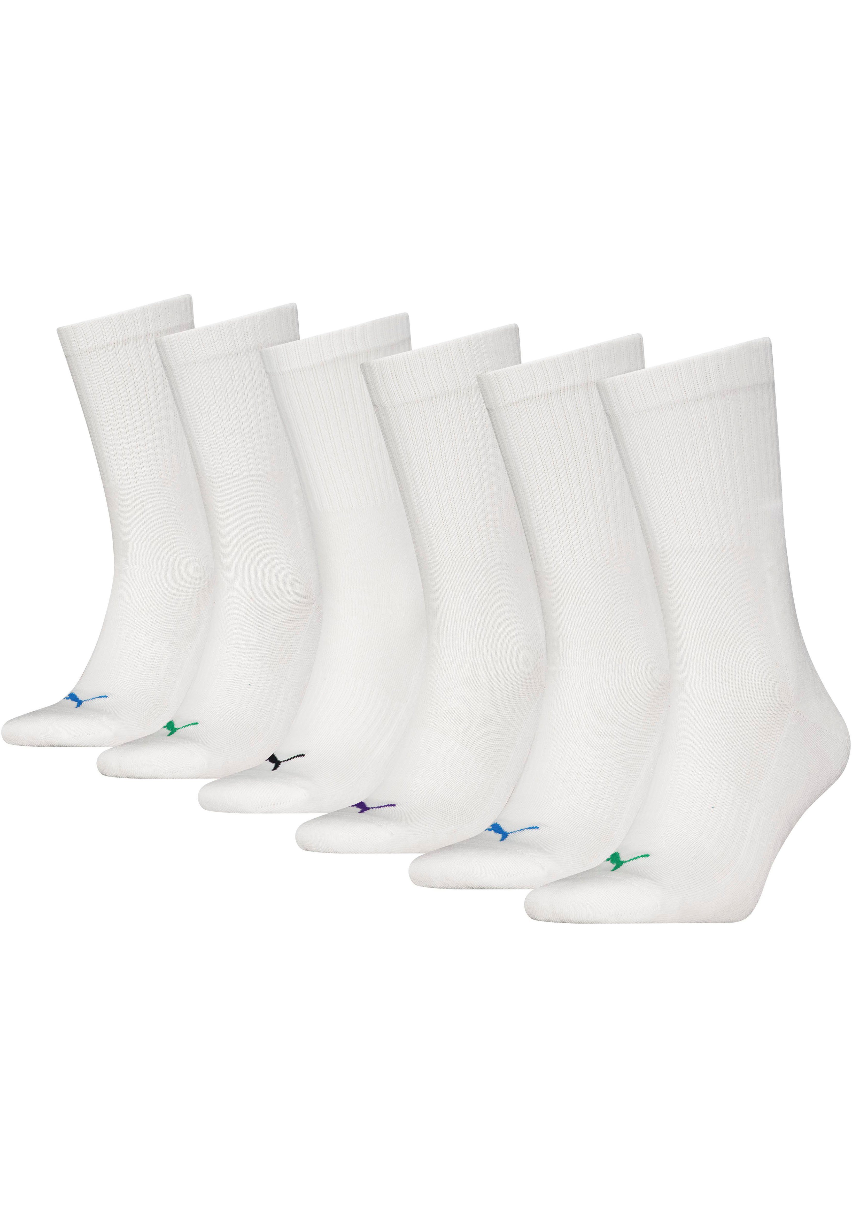 Sportsocken Unterstützung Fußbogens white-colour Passform (6-Paar) bessere combo für mit Stabilität und PUMA des