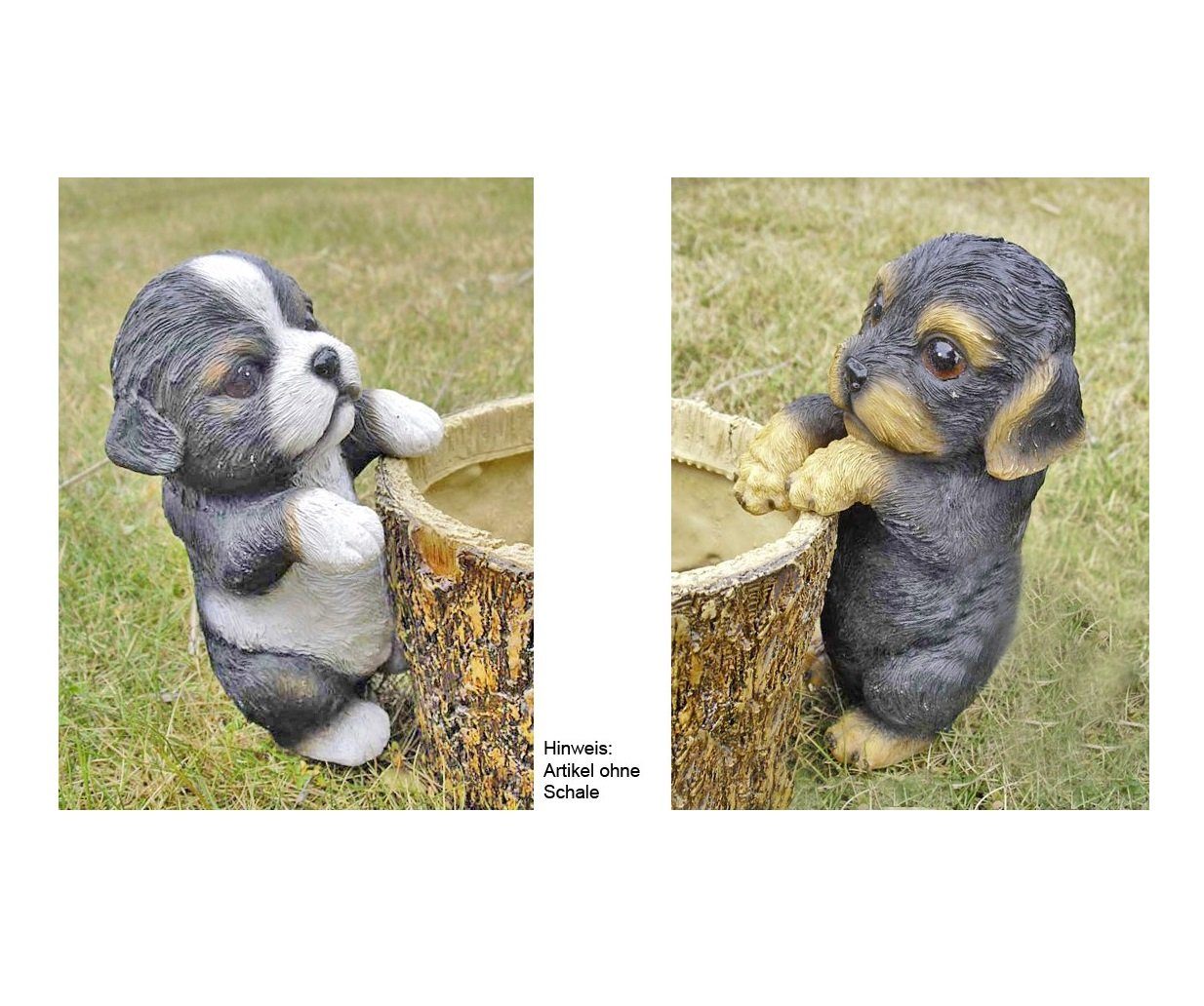 GartenHero Gartenskulptur Gartendeko Tierfigur, Deko Hund St) Figur Gartenfigur Gartenfigur Dekofigur Set (2