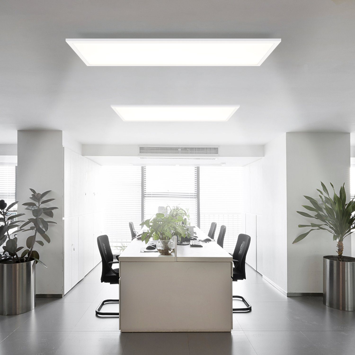 Nettlife LED Panel Weiß Deckenleuchte Flach Deckenlampe 80x30CM 39W  Rechteckige, Dimmbar mit Fernbedienung, LED fest integriert, Warmweiß,  Neutralweiß, Kaltweiß, für Wohnzimmer Schlafzimmer Küche Büro | Deckenlampen