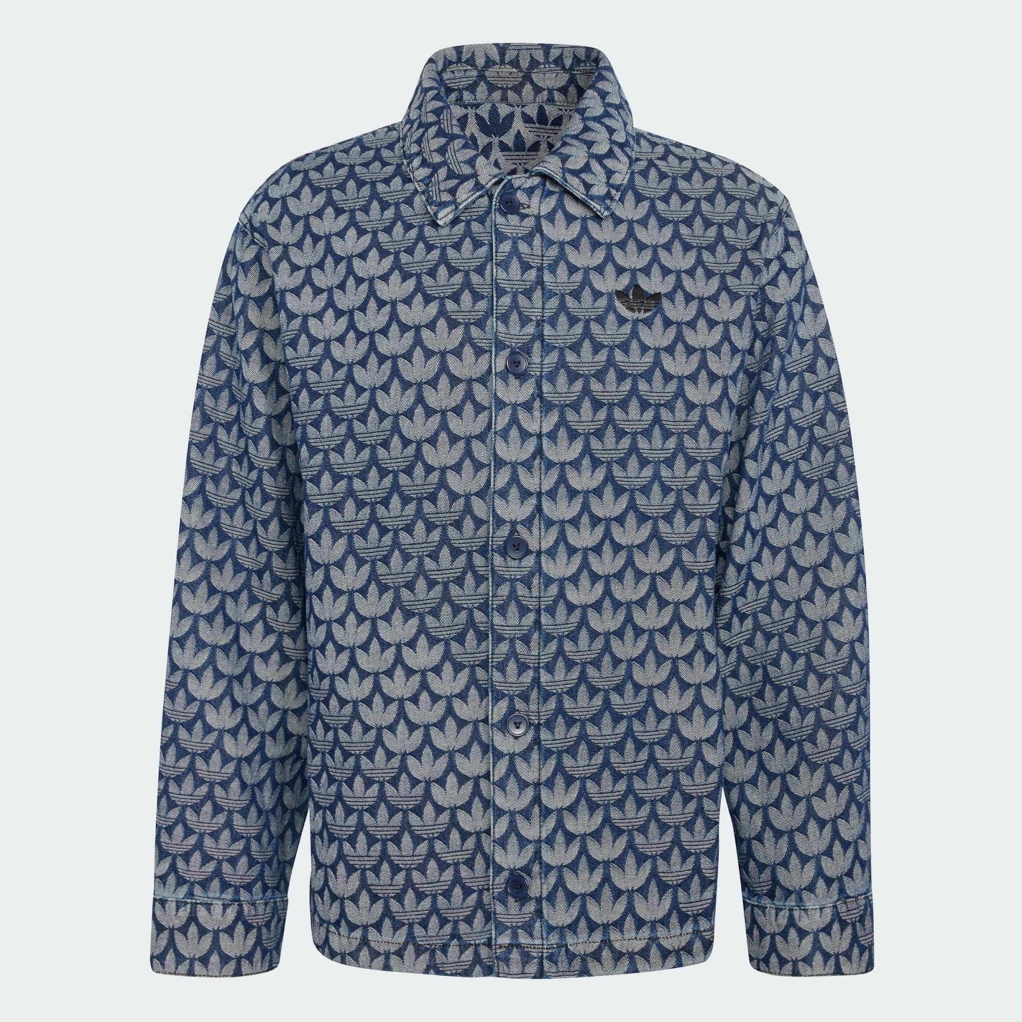 adidas Originals Jeanshemd HEMD MIT MONOGRAMM AUS DENIM (1-tlg)