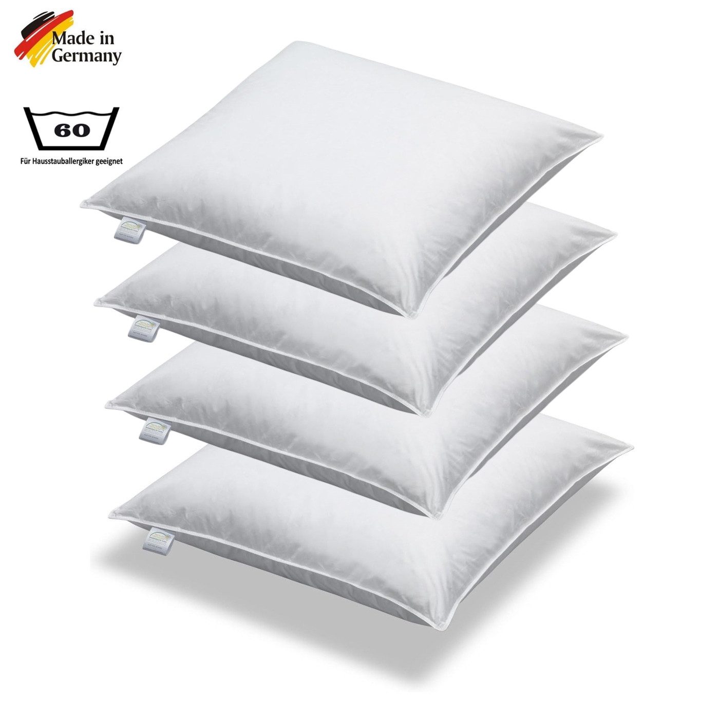 SPESSARTTRAUM Daunenkissen 4 Stück Daunen + Federn Kissen Sofakissen Füllki günstig online kaufen