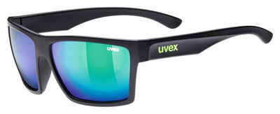 Uvex Sonnenbrille (1-St) uvex Unisex – Erwachsene, LGL 29 Sonnenbrille black mat/green