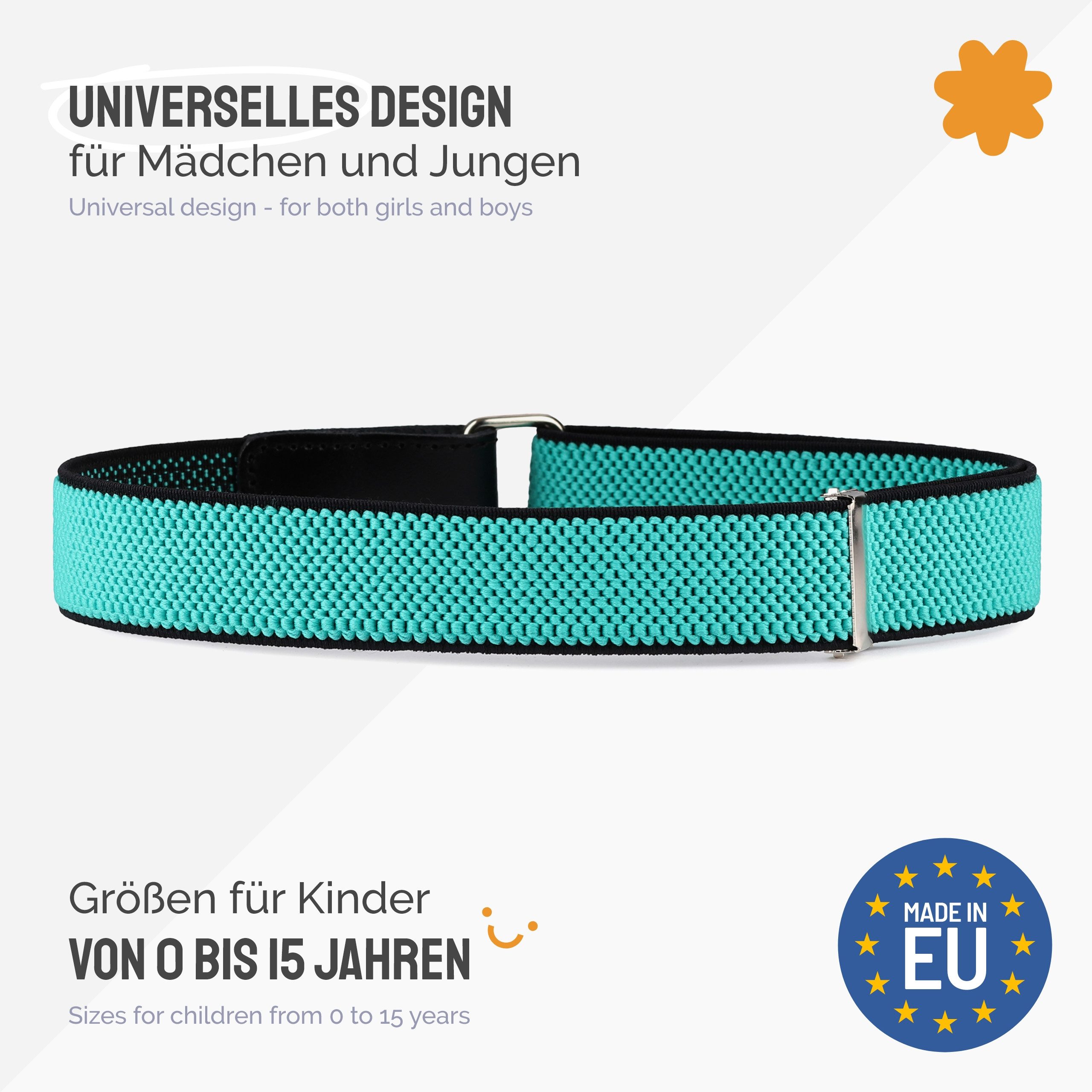 Ladeheid Stoffgürtel Kinder Gürtel Elastik-Gürtel 1-12 Jahre 34-90 cm P15 (1-St) – Bild 3 von 5