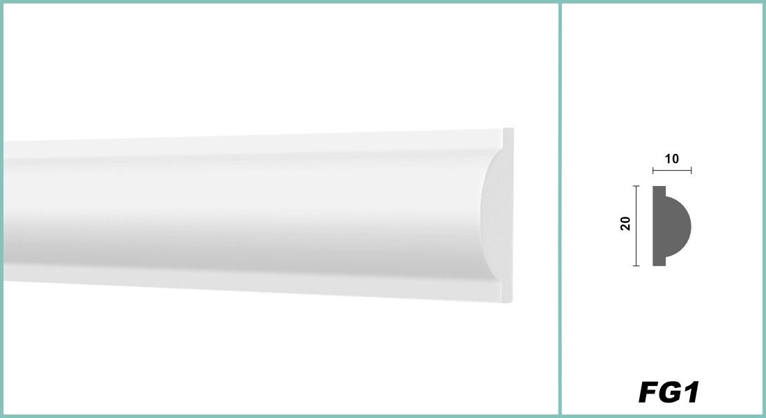 Hexim Zierleiste FG1, 2 Meter / günstig online kaufen