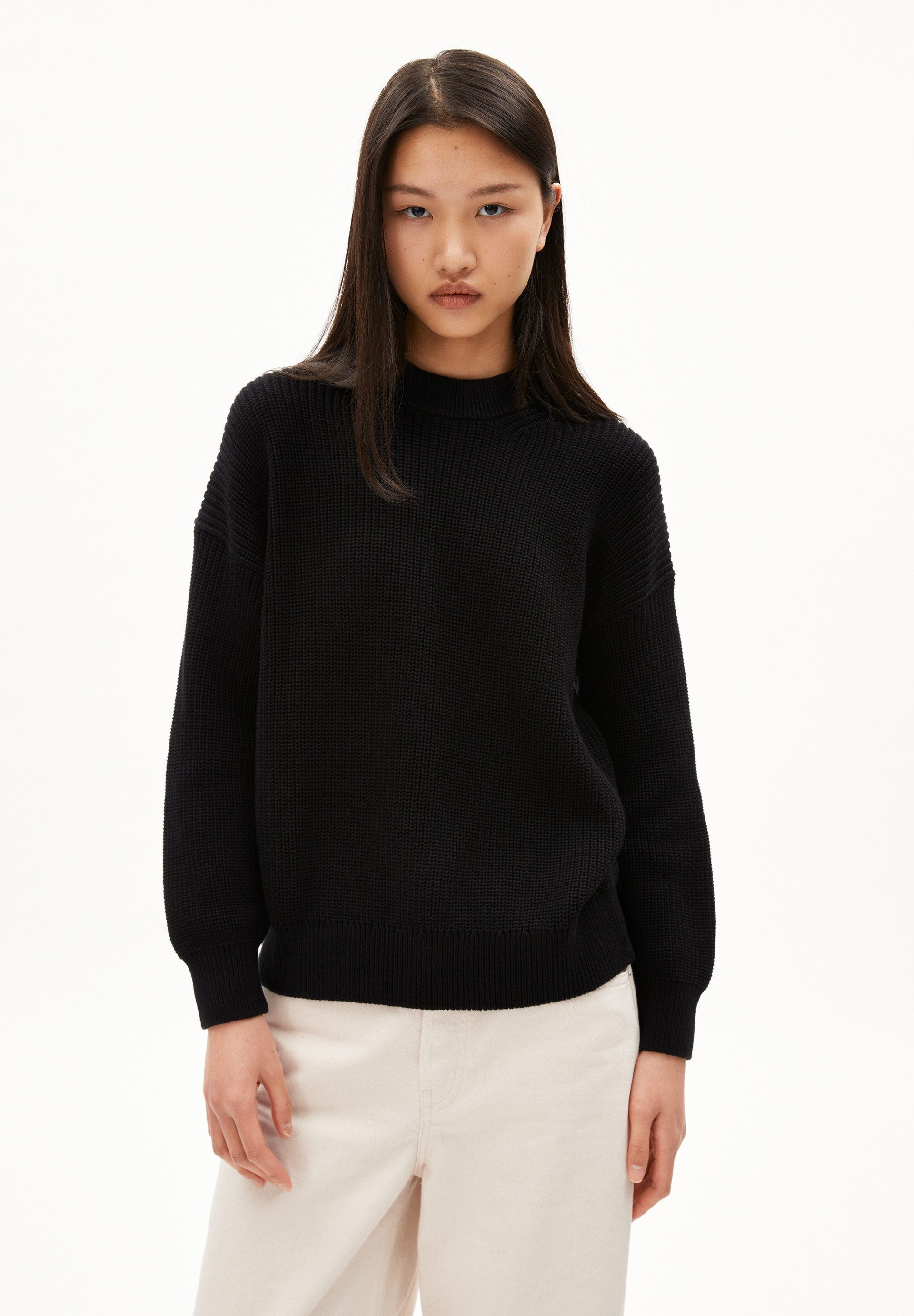 Strickpullover HAAYLE Pullover aus Bio-Baumwolle Loose Fit