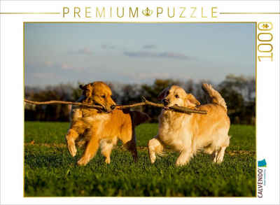 CALVENDO Puzzle CALVENDO Puzzle Das Glück hat einen Namen - Golden Retriever 1000 Teile Lege-Größe 64 x 48 cm Foto-Puzzle Bild von SiSta-Tierfoto, 1000 Puzzleteile