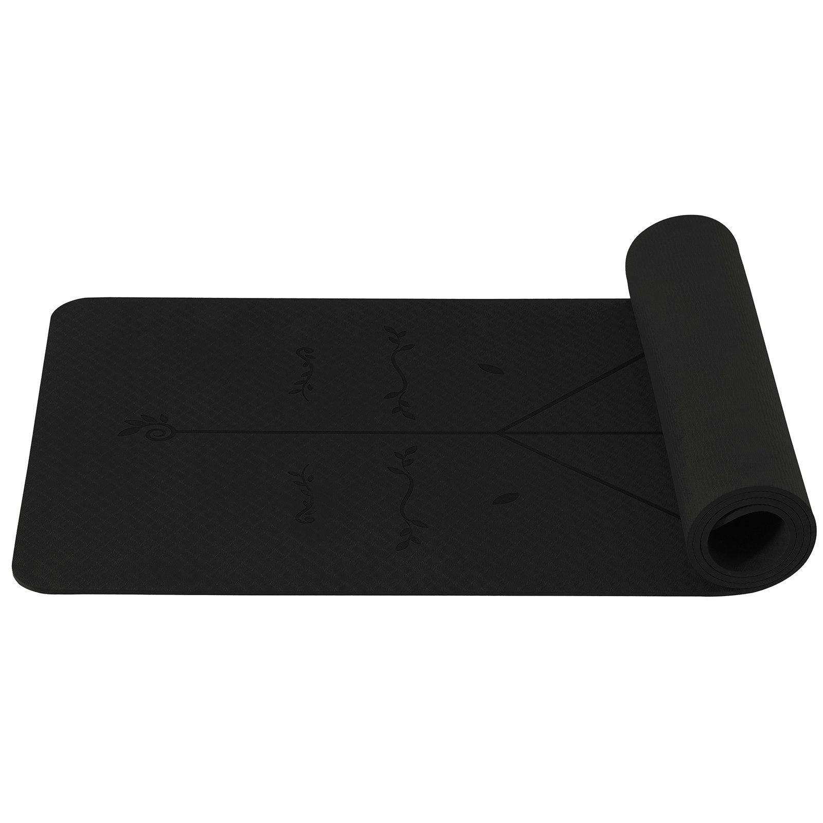 Yogamatte 183 x 61 x 0,6 cm - Rutschfeste TPE Sportmatte - 6mm Dick