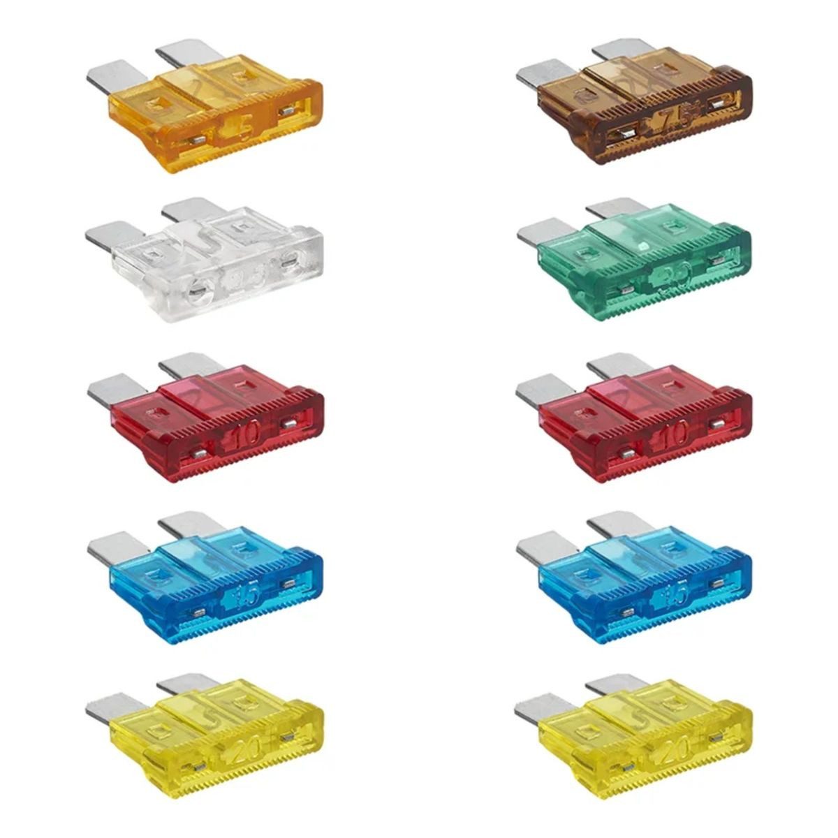 ProPlus Kfz-Sicherungshalter Standard Kfz Flachsicherungen 10Stk. im Blister 5A - 25A für Autos, (10-St), Sortiment