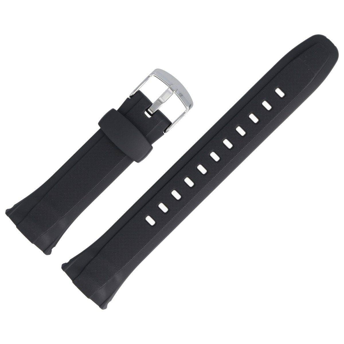 CASIO Uhrenarmband 24mm Kunststoff Schwarz WVA-620