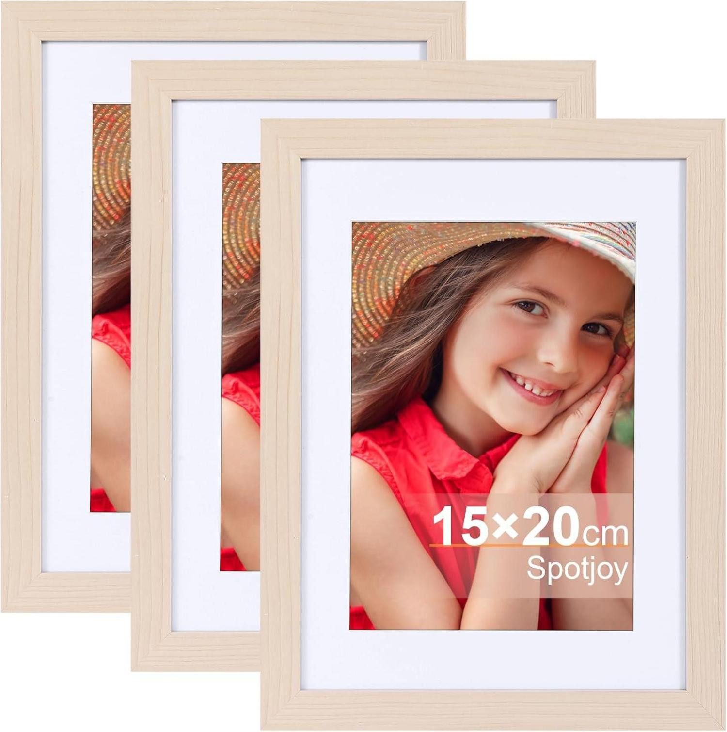 LuxusKollektion Bilderrahmen-Set Bilderrahmen 15x20cm Fotorahmen Holzrahmen Posterrahmen 3er-Set MDF