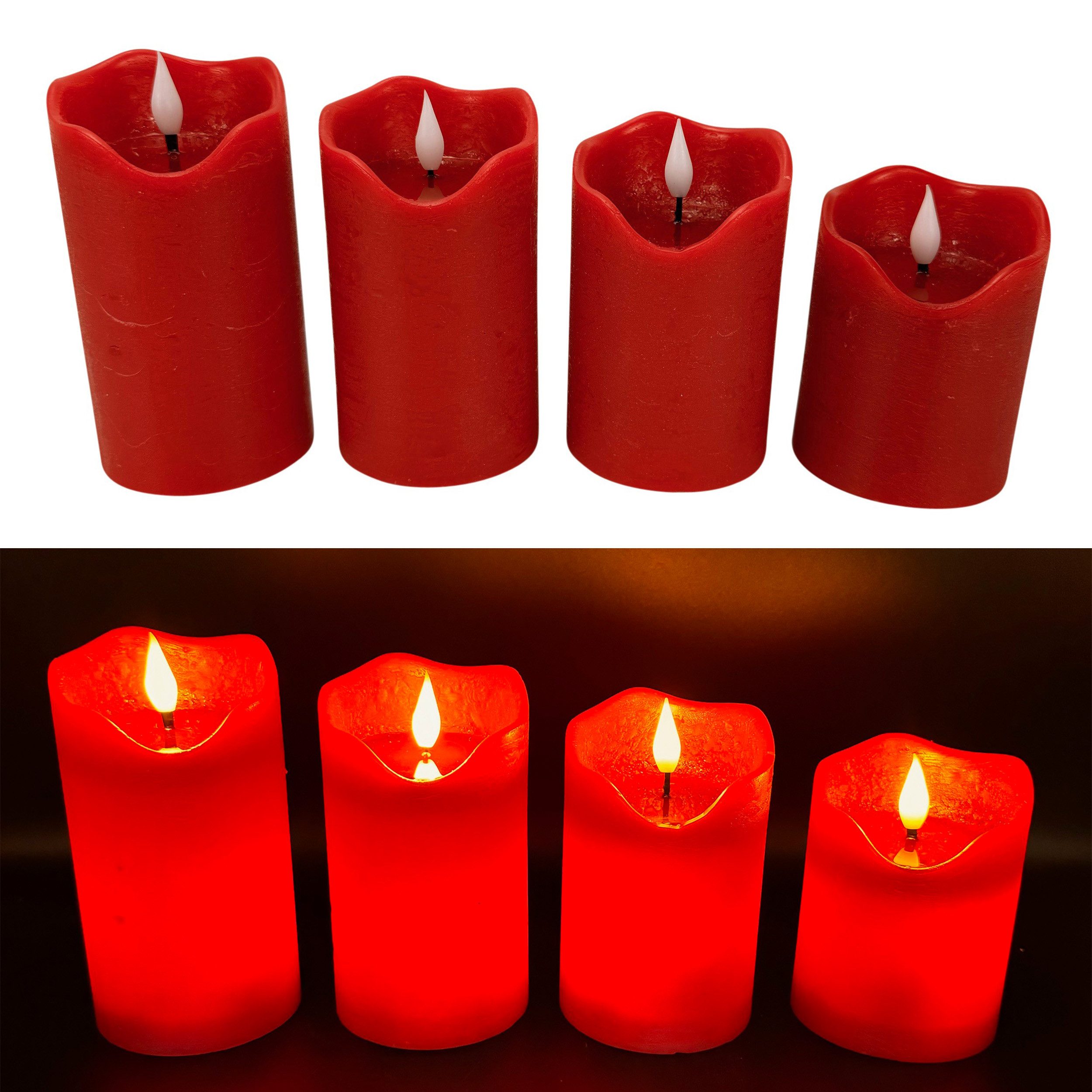 Online-Fuchs LED-Kerze - 4 LED Kerzen im Set mit Dimmer, Timer und Fernbedi günstig online kaufen