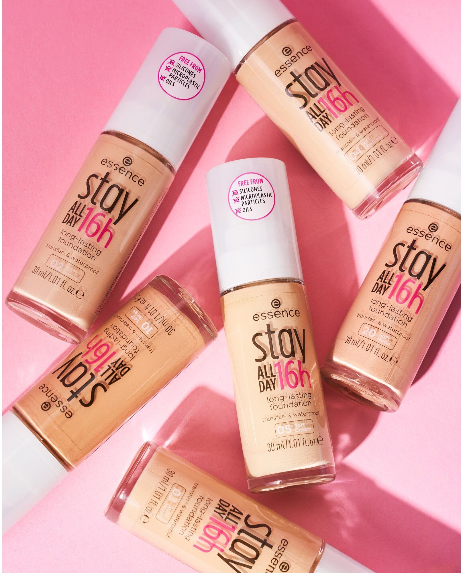 long-lasting, Beige Essence ALL DAY stay Foundation 3-tlg. 16h Soft