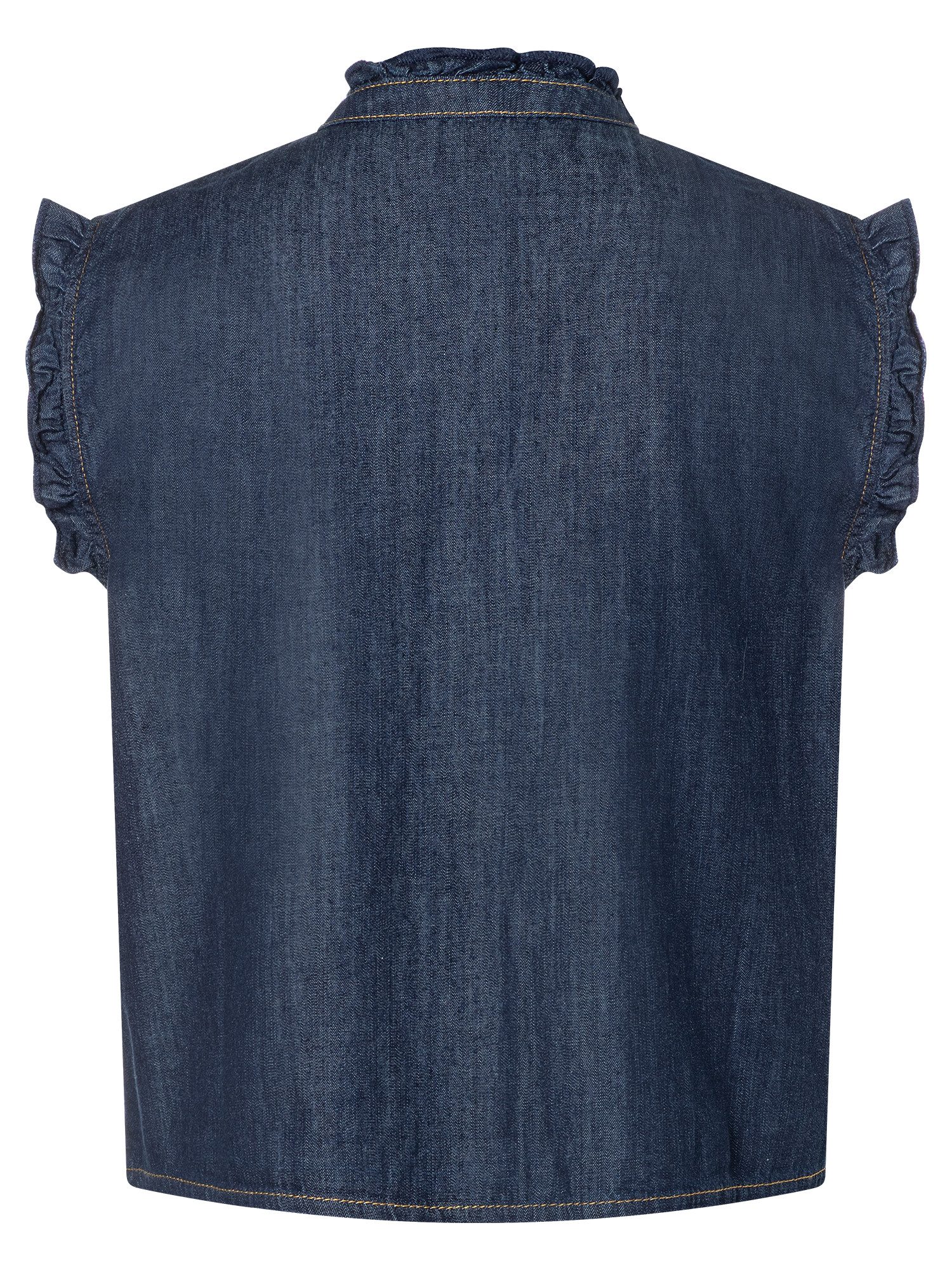 MORE&MORE Rüschenbluse Jeansbluse günstig online kaufen
