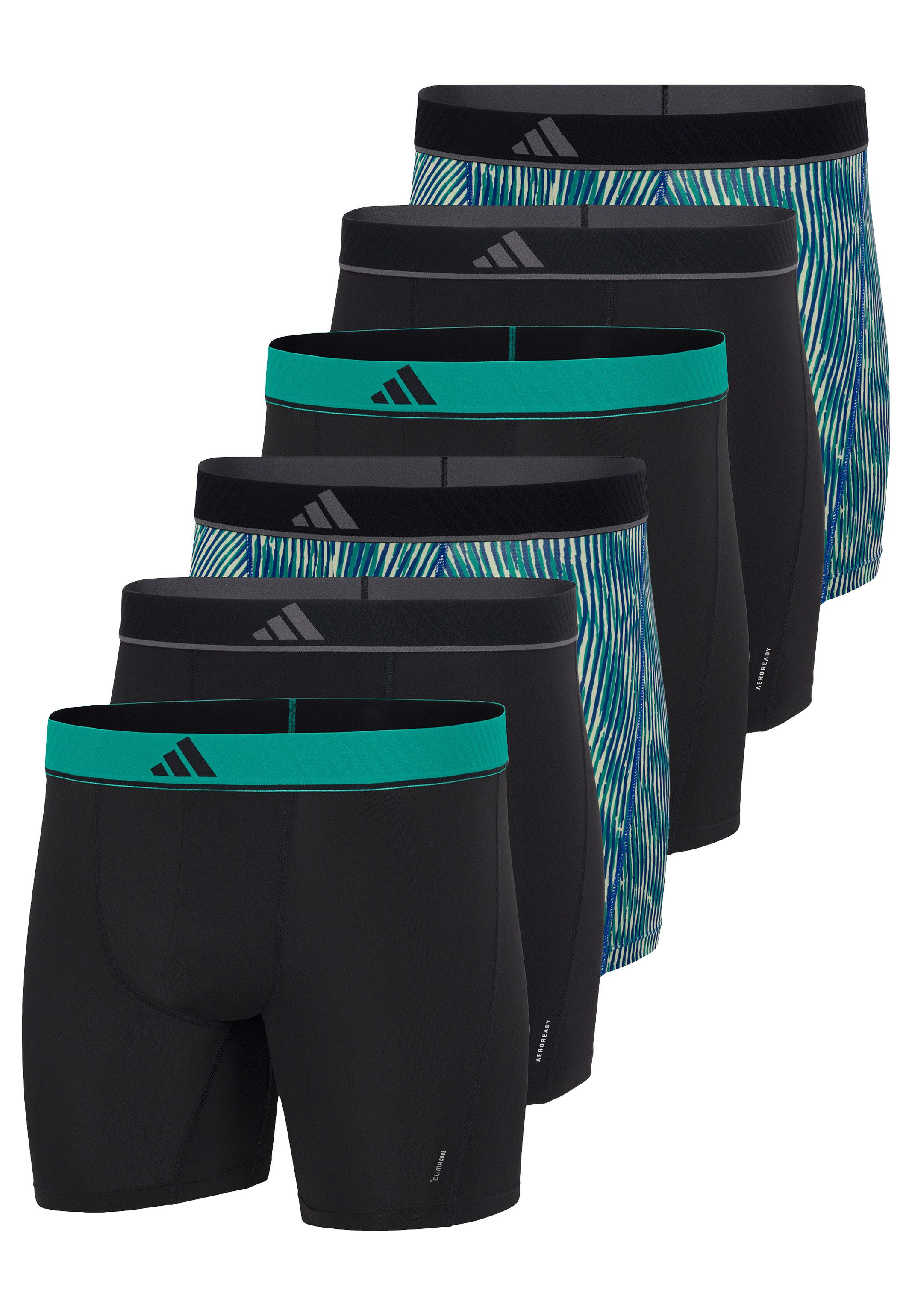 adidas Sportswear Retro Boxer 6er Pack Active Micro Flex (Spar-Set, 6-St) Long Short / Pant - ohne Eingriff - Blickdicht