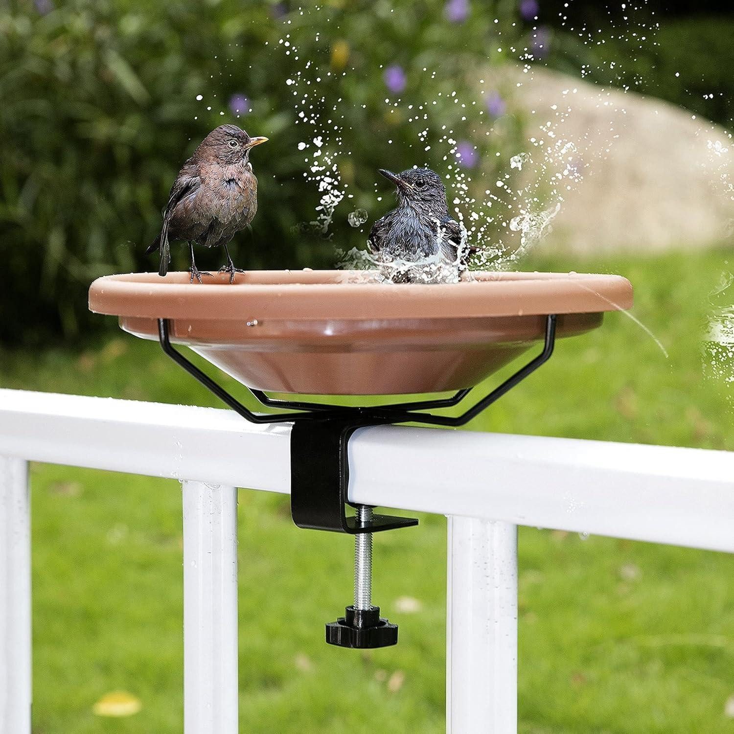 LuxusKollektion Vogeltränke Vogeltränke Balkon Groß Rostfrei Winterfest Modern ∅ 30 cm Hängend