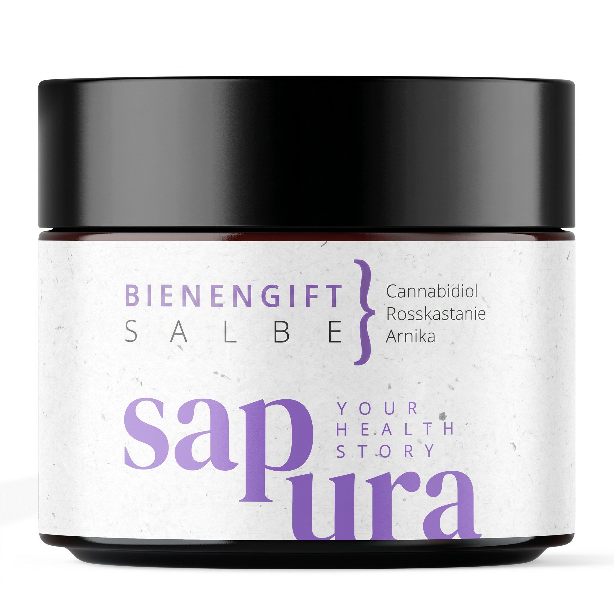 SAPURA Health Körpercreme Bienengift Salbe, Bee Cream mit CBD, Arnika & Rosskastanie, 60 ml