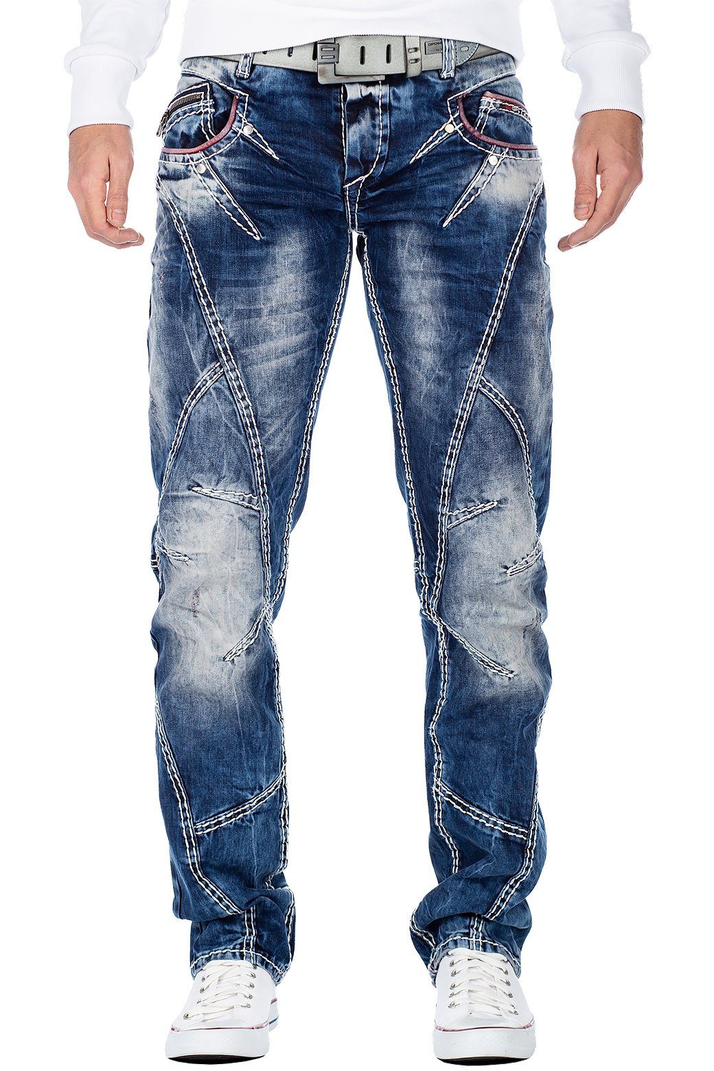 Cipo & Baxx Regular-fit-Jeans Hose BA-CD563 (1-tlg) mit dicken Ziernähten u günstig online kaufen