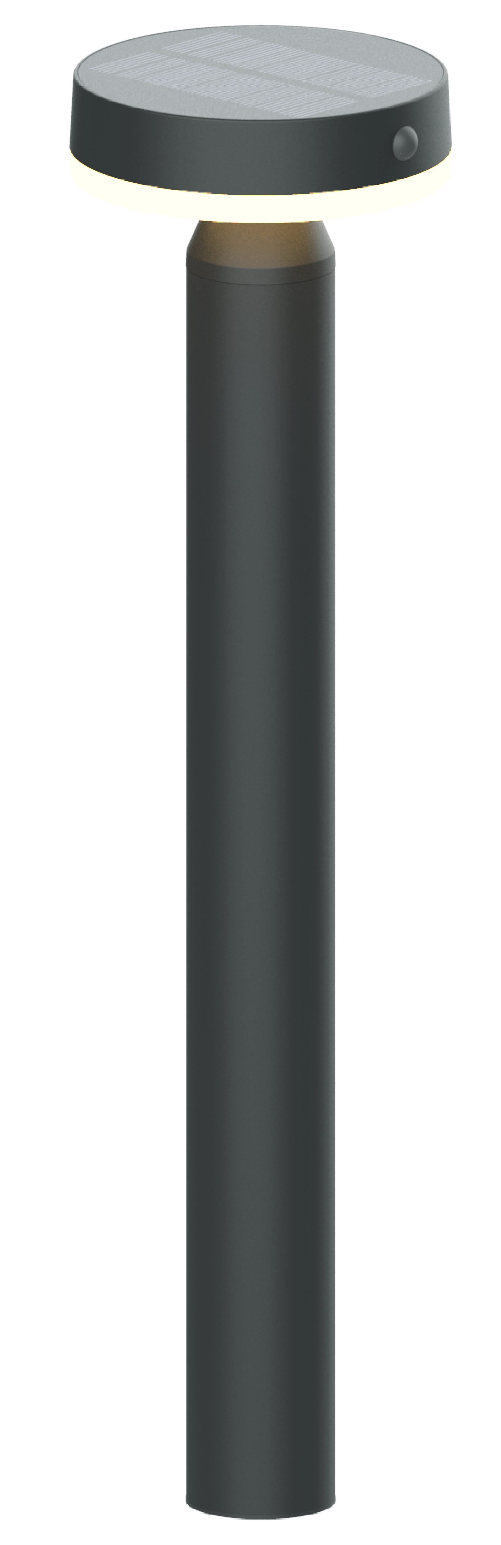 BOLD LED Solarleuchte Solar-Wegeleuchte, LED fest integriert, 3000K, Infrarot-Sensor 100° 2-6m, Solar & USB, IP44 Wetterfest, Warmweiß