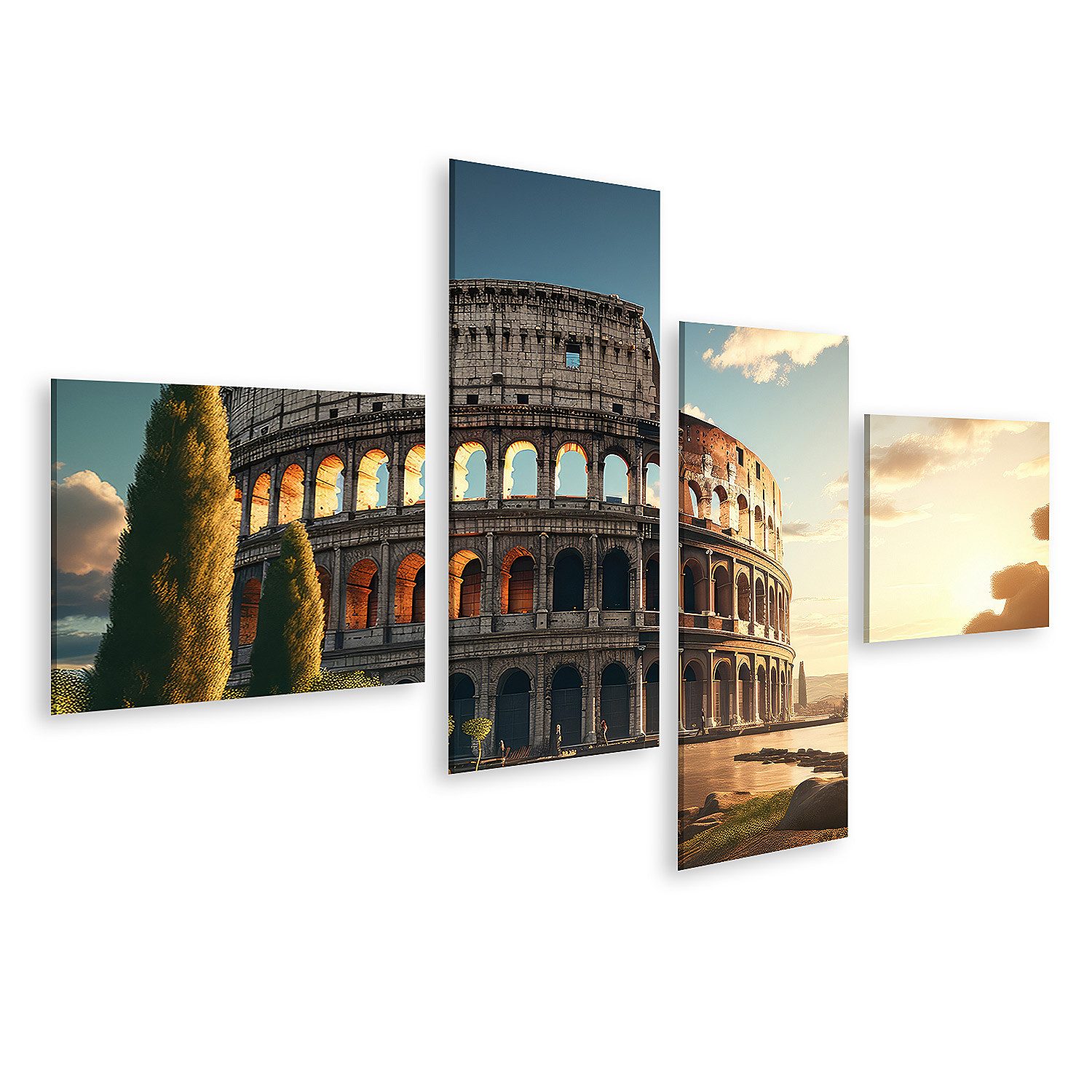Leinwandbild Kolosseum Rom Ultra Realistisch Kolosseum Rom Ruine Italien Bilder