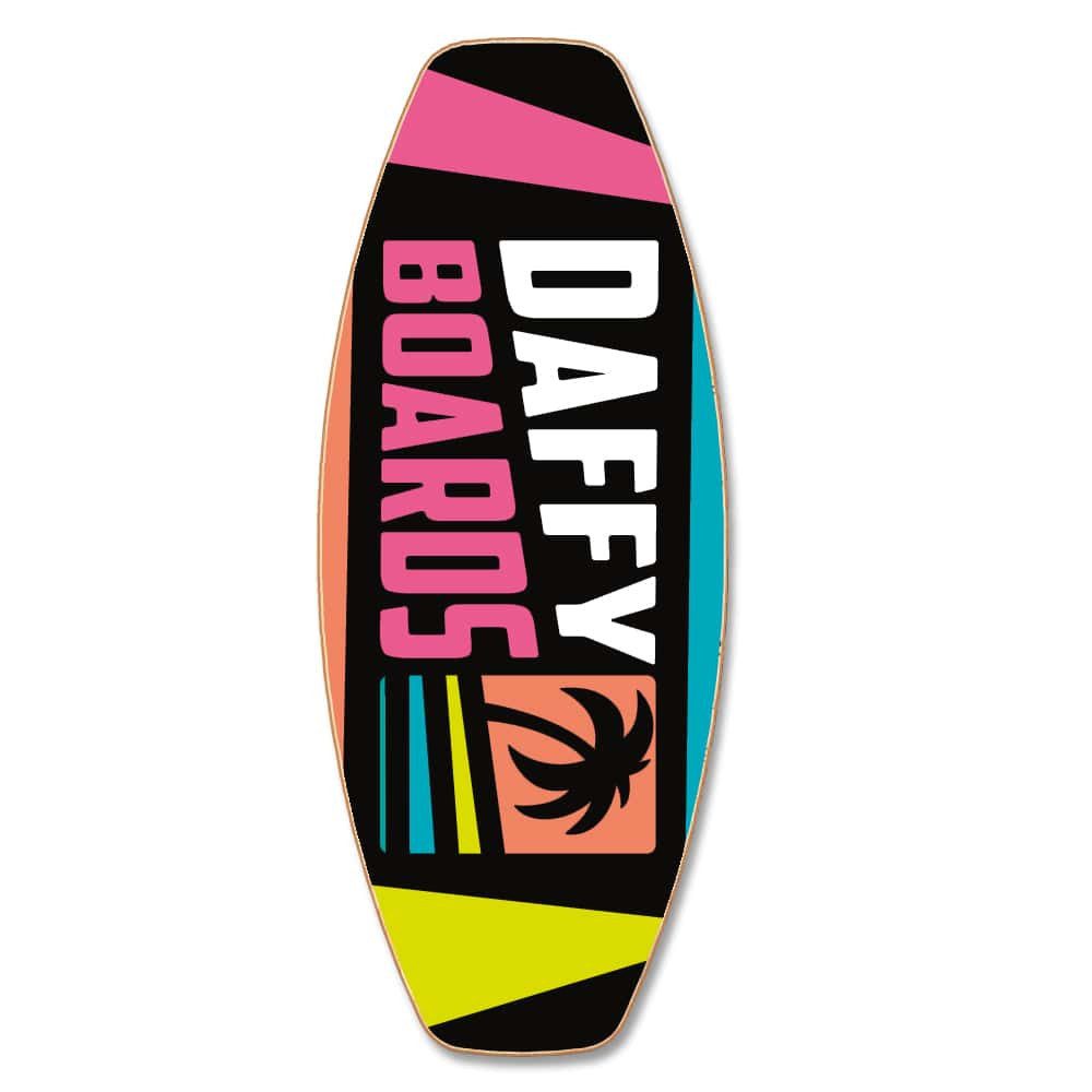 Daffy Boards Balanceboard Allrounder Set mit Korkrolle - Design: Neon