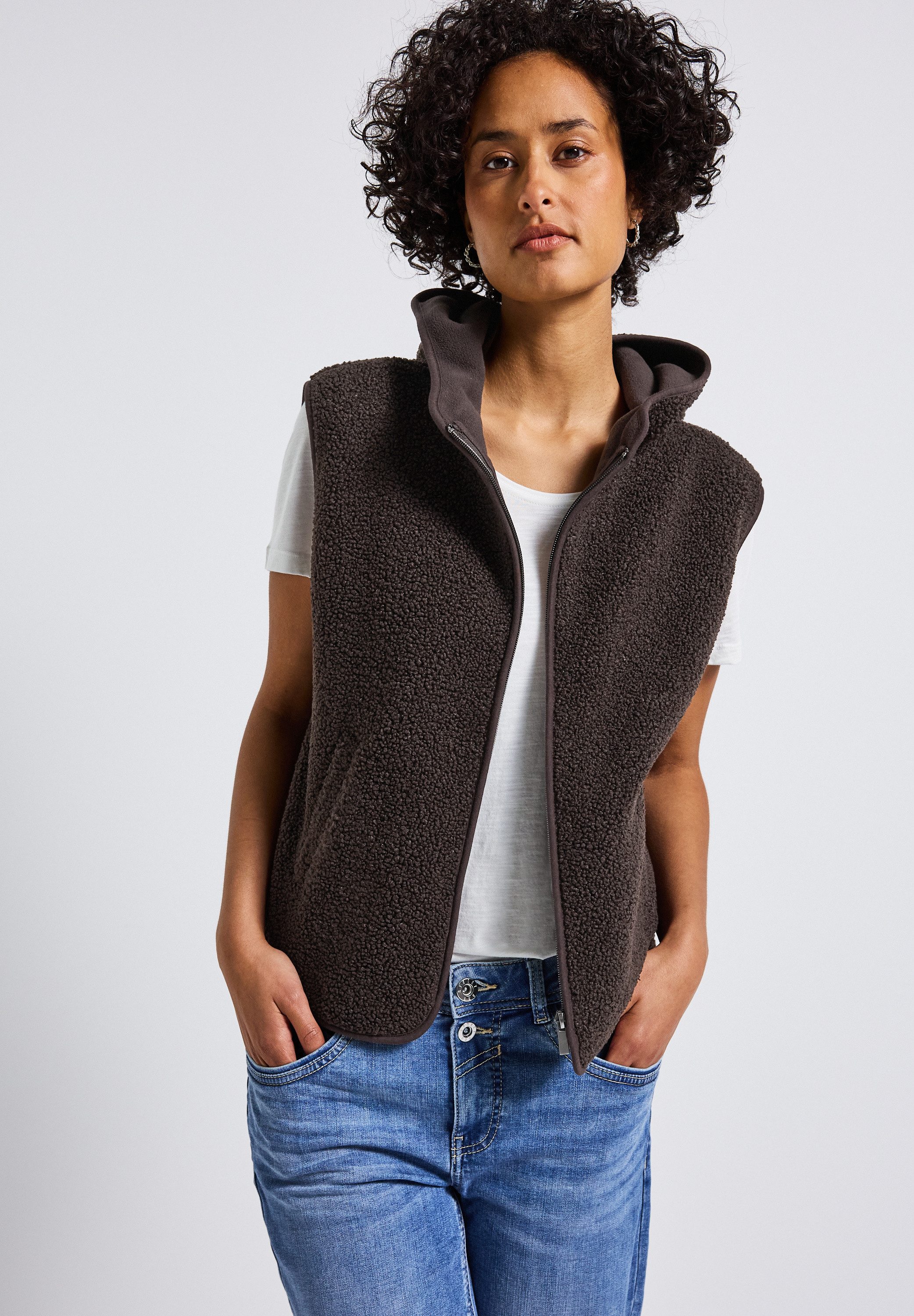 STREET ONE Fellweste mit Teddy-Futter und günstig online kaufen