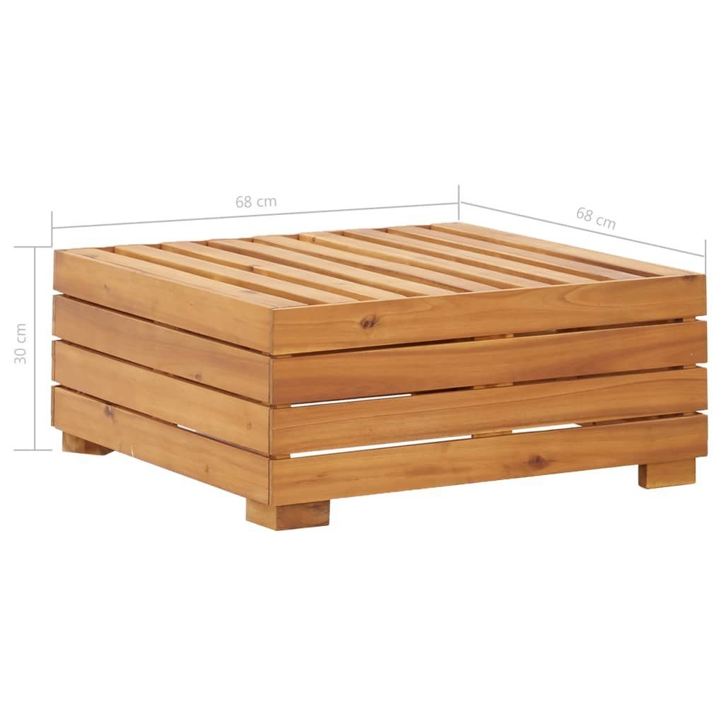 vidaXL Loungesofa Modular-Tisch 1 Massivholz, 1 Cremeweiß Akazien Teile Stk