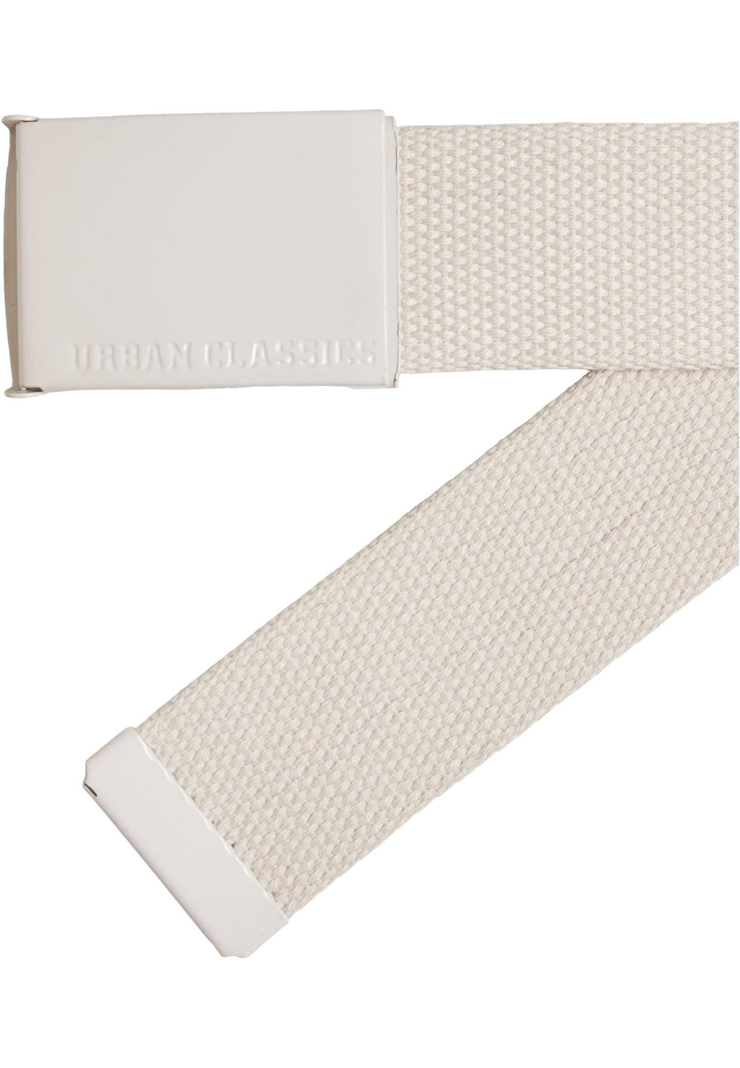 URBAN CLASSICS Hüftgürtel Canvas bark-whitesand Accessoires Buckle Belt 2-Pack Colored
