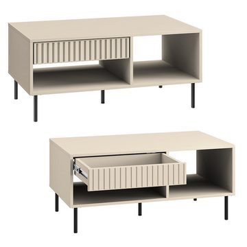 Lomadox Wohnzimmer-Set SALOU-131, (Mega-Spar-Set, 3-St., 3-tlg), in kaschmir matt mit Glasfront und Softclose-Funktion