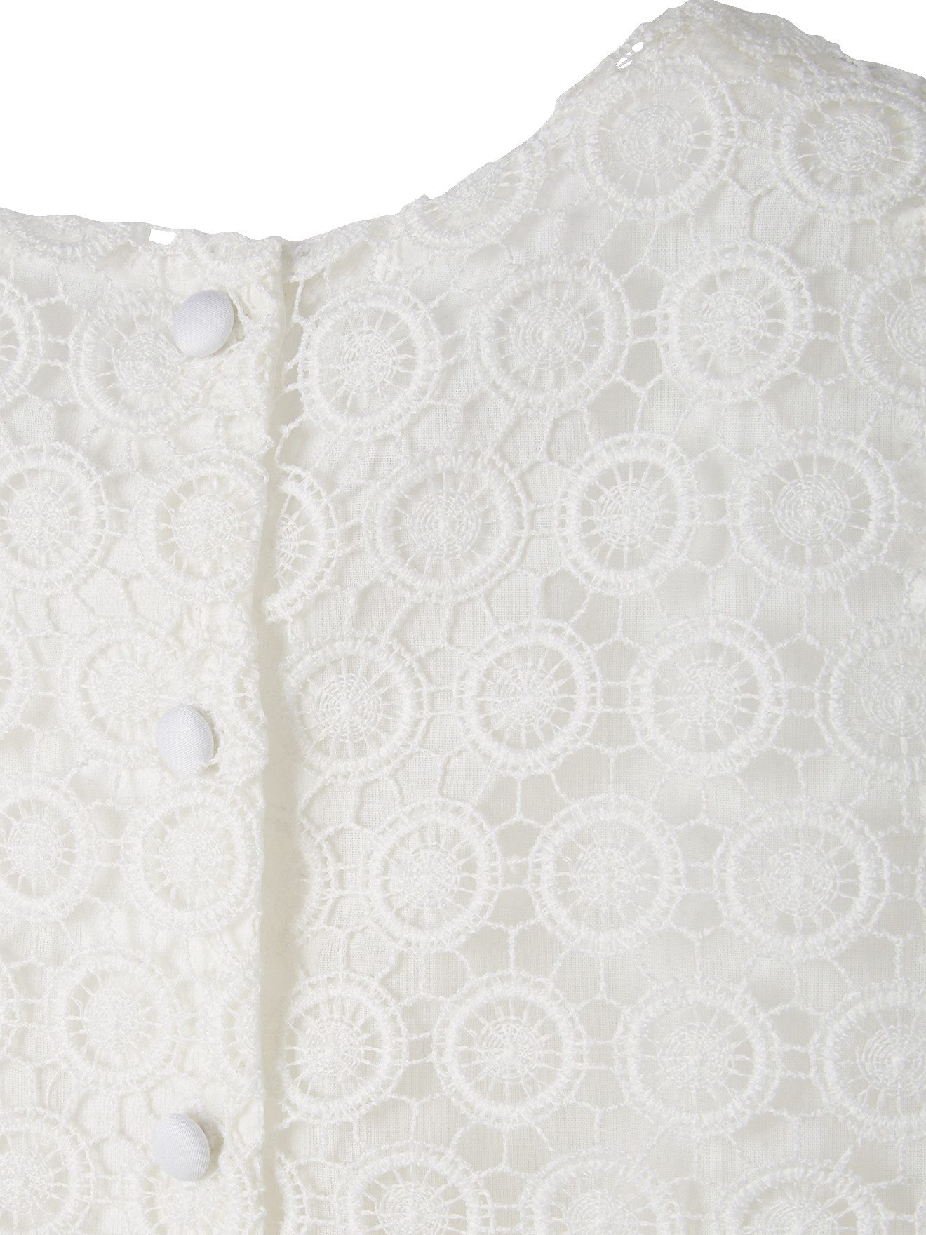 vertbaudet Minikleid Festliches Mädchen Kleid mit Makrameespitze